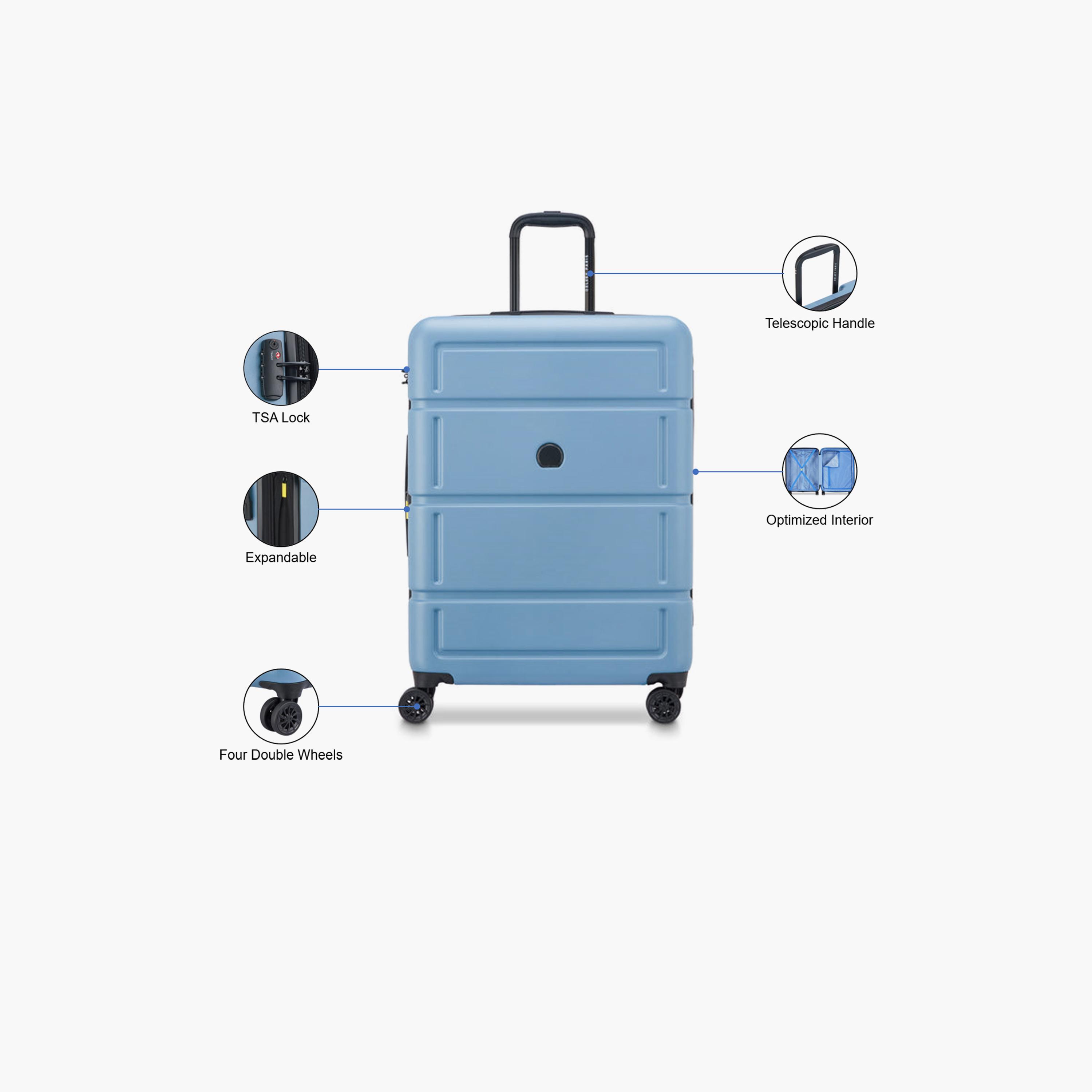Delsey Camelia 70 CM Medium Check-in Polycarbonate with ABS Hard Sided 4-Wheeler Spinner Trolley Bag with TSA Combination Lock-travel-luggagesandbags-luggage-image-3