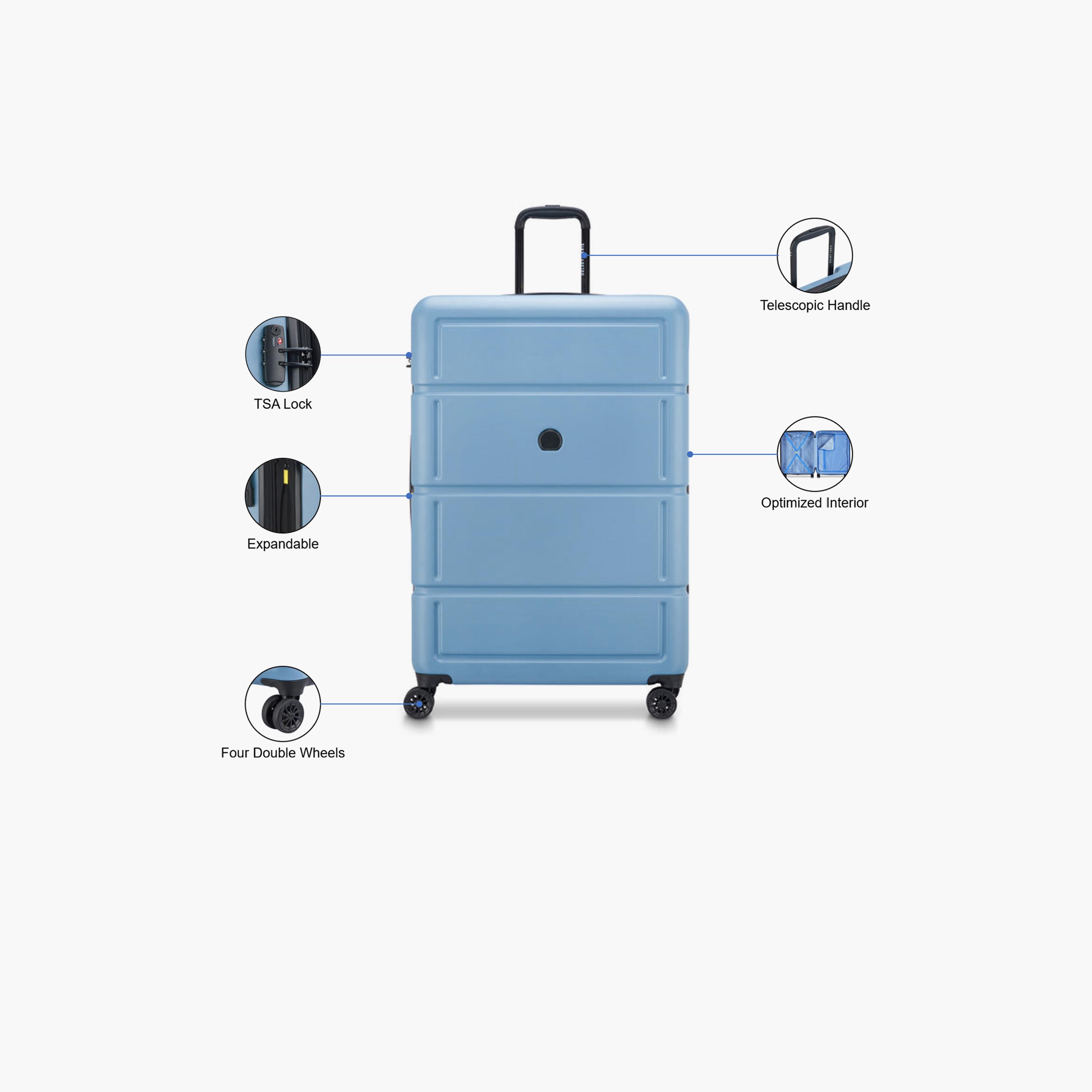 Delsey Camelia 82 CM Large Check-in Polycarbonate with ABS Hard Sided 4-Wheeler Spinner Trolley Bag with TSA Combination Lock-travel-luggagesandbags-luggage-image-3