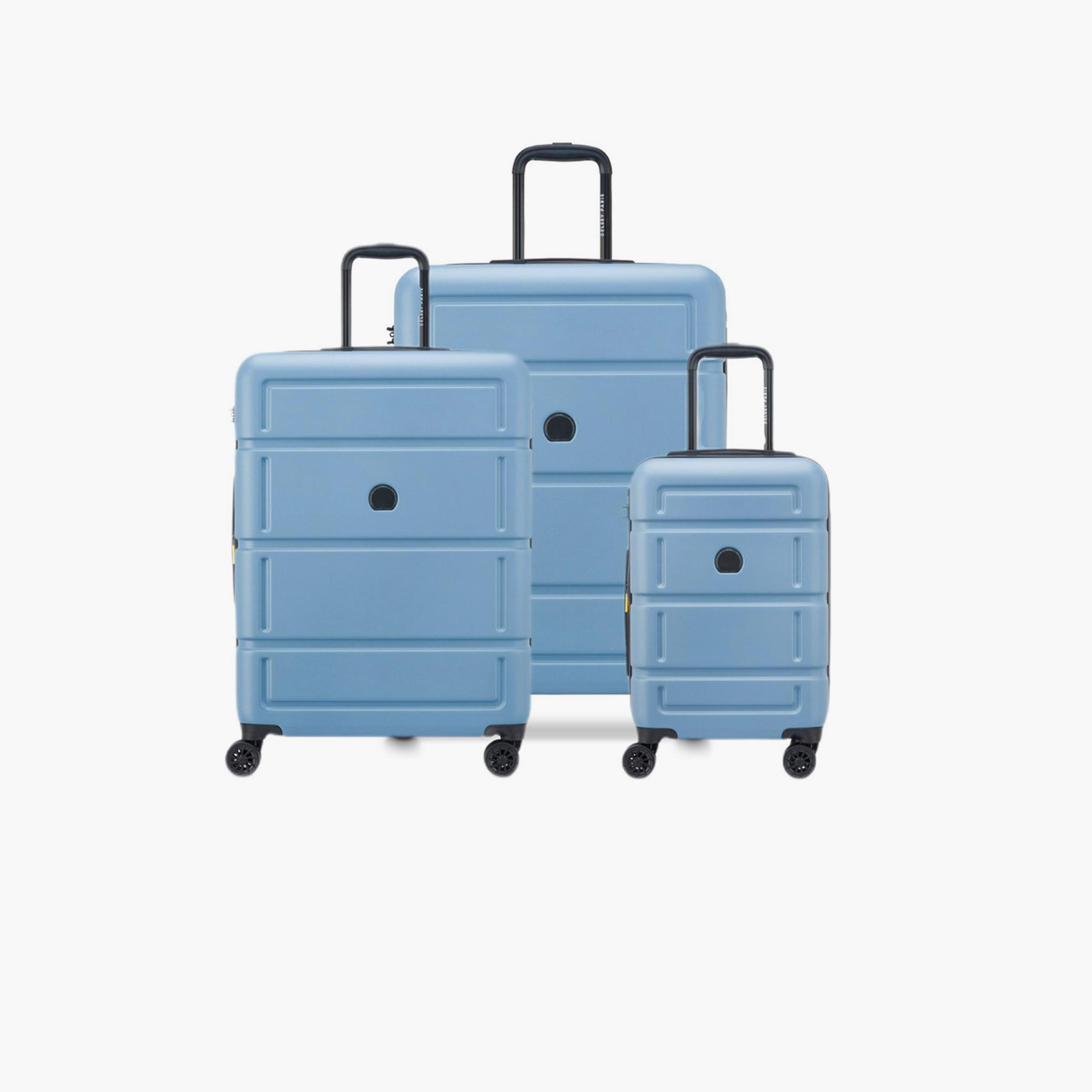 Delsey Camelia Set of 3 Polycarbonate with ABS Hard Sided 4-Wheeler Spinner Trolley Bag with TSA Combination Lock-travel-luggagesandbags-luggage-image-1