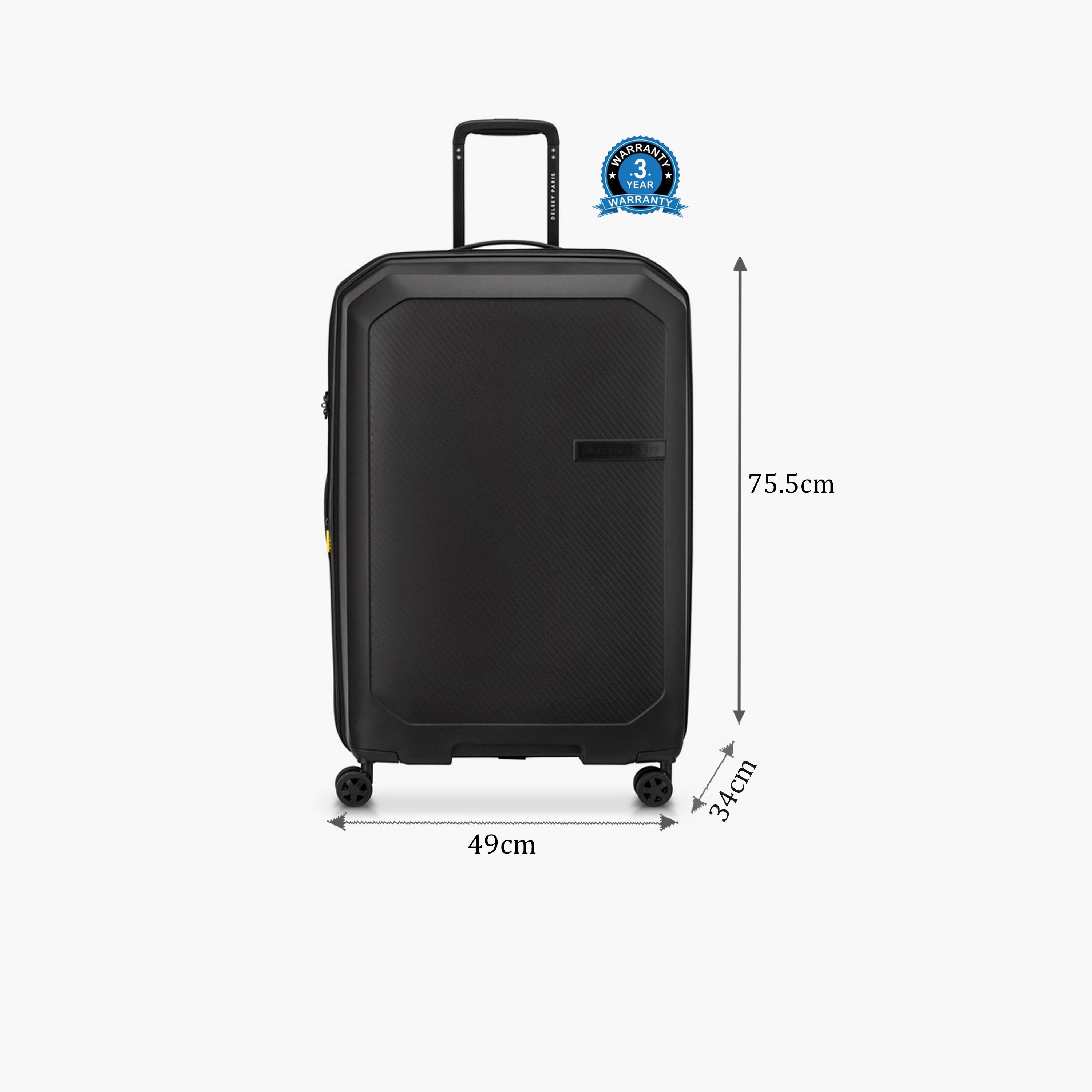 Delsey Anvers 75 CM Large Check-in Polycarbonate with ABS Hard Sided 4-Wheeler Spinner Trolley Bag with TSA Combination Lock-travel-luggagesandbags-luggage-image-2