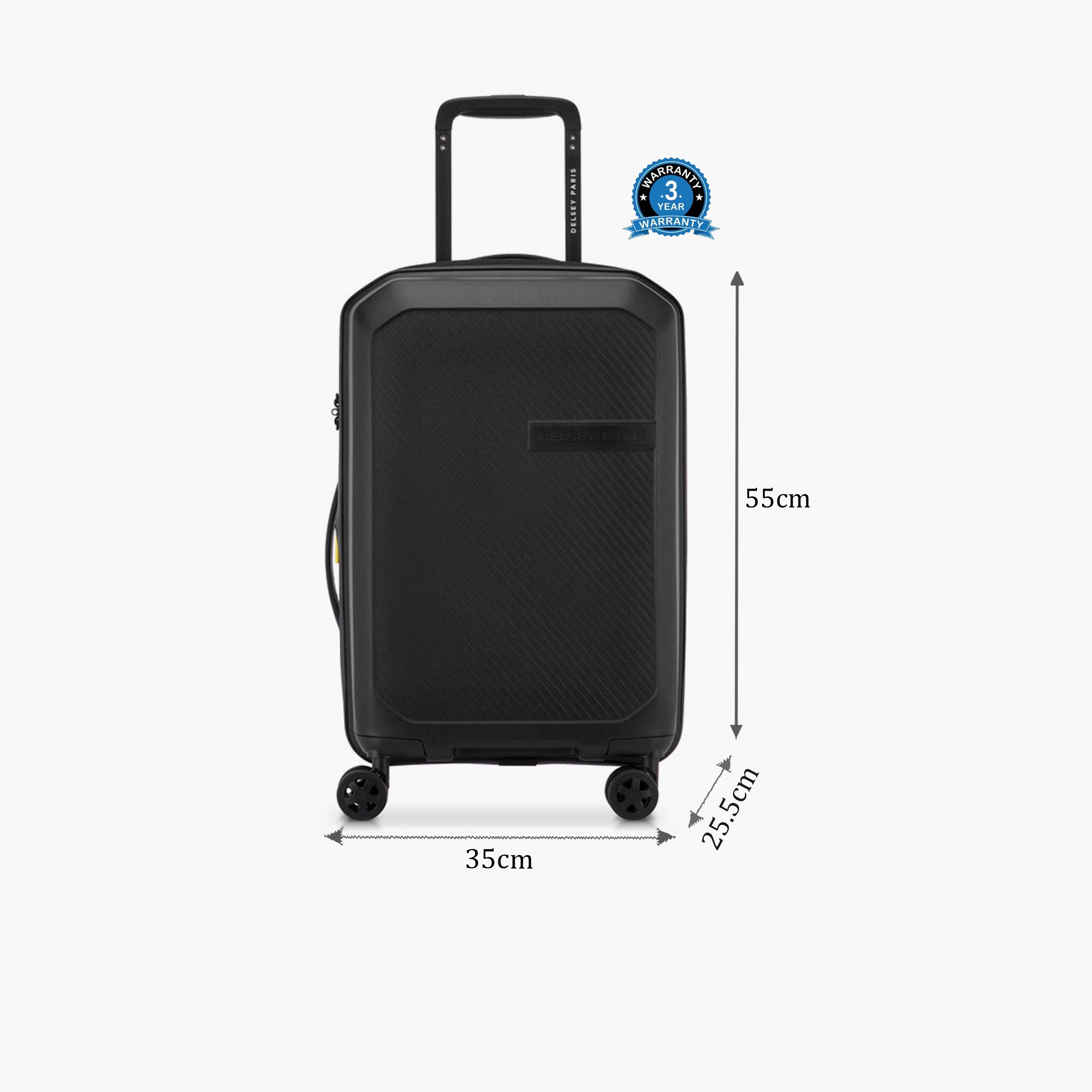 Delsey Anvers 55 CM Small Cabin Polycarbonate with ABS Hard Sided 4-Wheeler Spinner Trolley Bag with TSA Combination Lock-travel-luggagesandbags-luggage-image-2