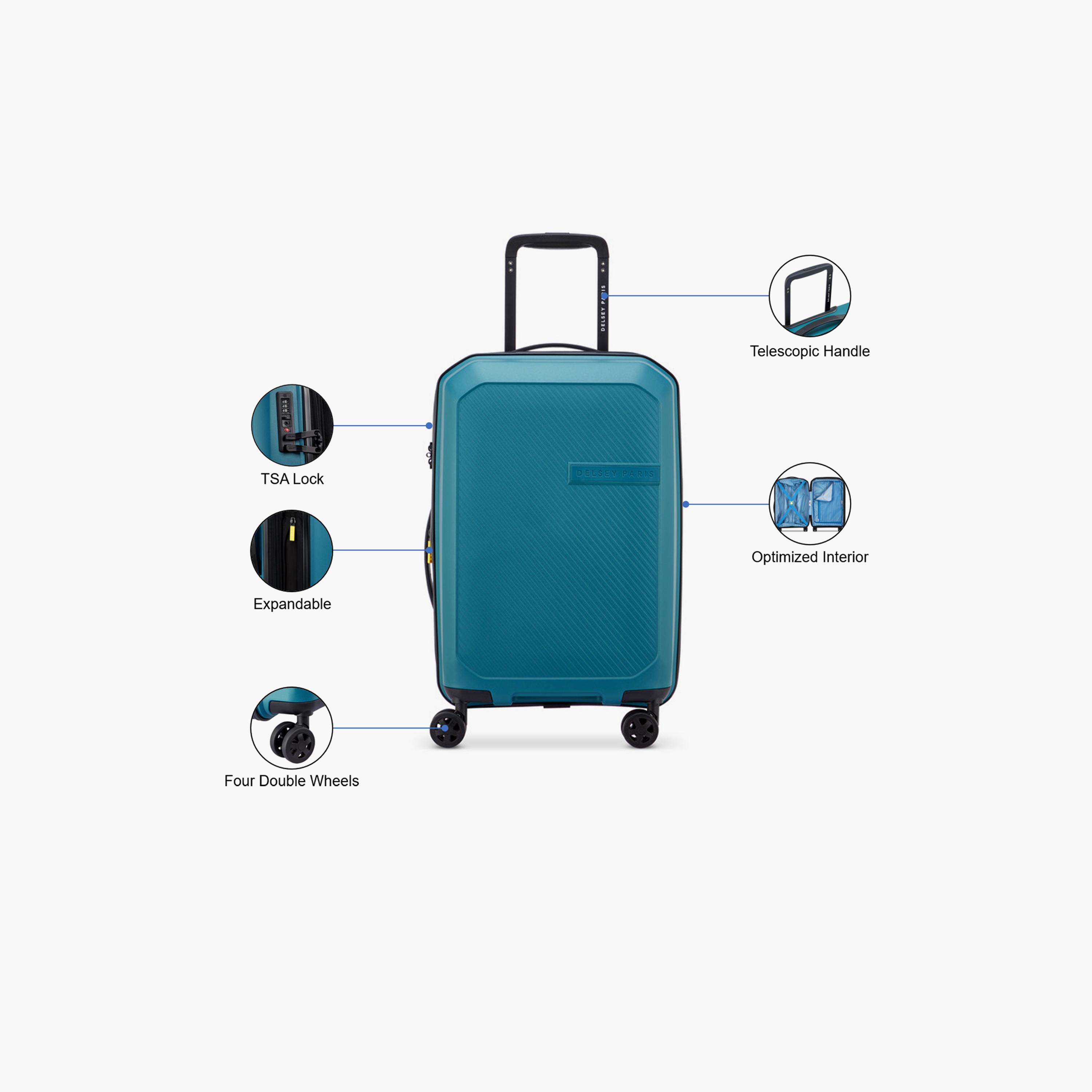 Delsey Anvers 75 CM Large Check-in Polycarbonate with ABS Hard Sided 4-Wheeler Spinner Trolley Bag with TSA Combination Lock-travel-luggagesandbags-luggage-image-3