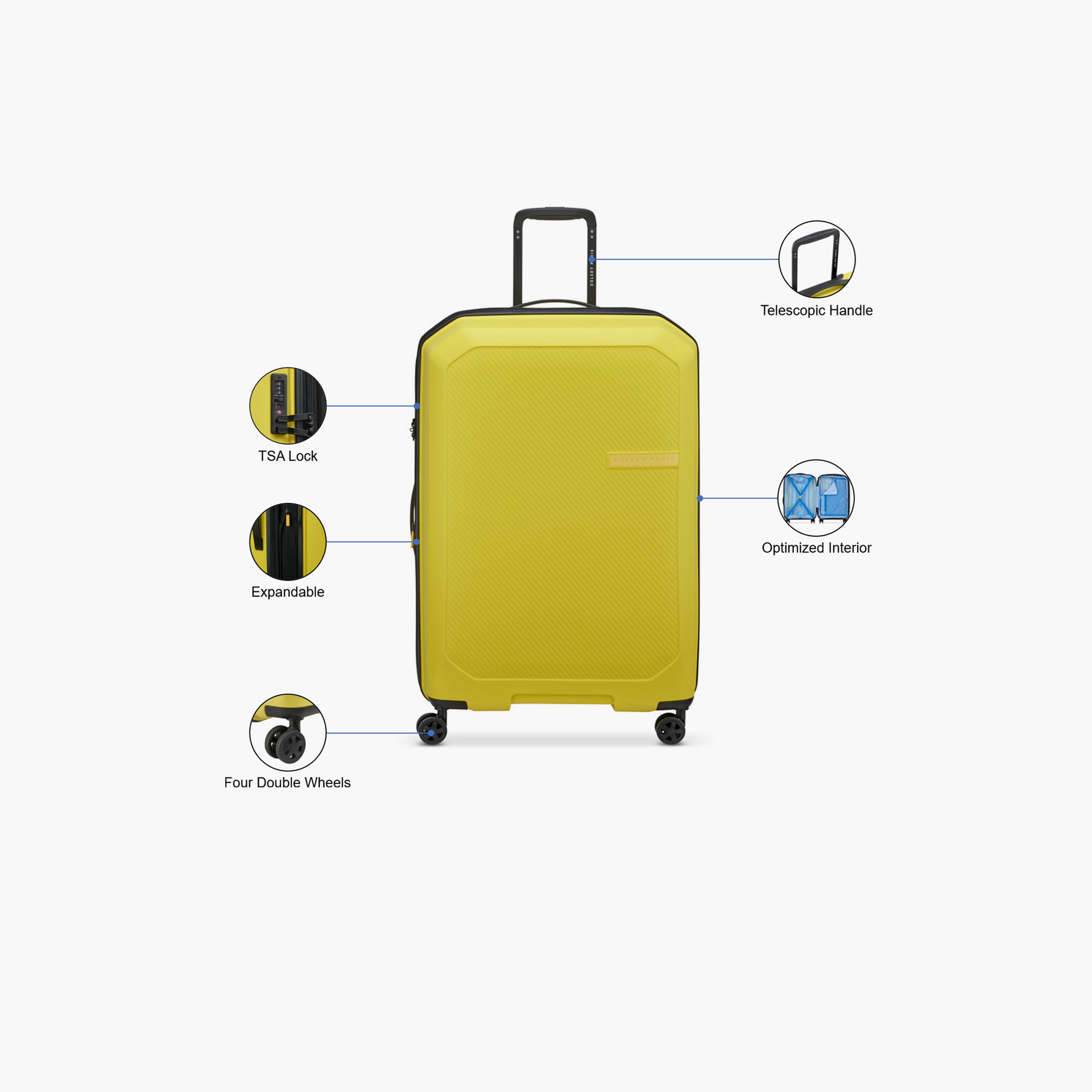 Delsey Anvers 55 CM Small Cabin Polycarbonate with ABS Hard Sided 4-Wheeler Spinner Trolley Bag with TSA Combination Lock-travel-luggagesandbags-luggage-image-3