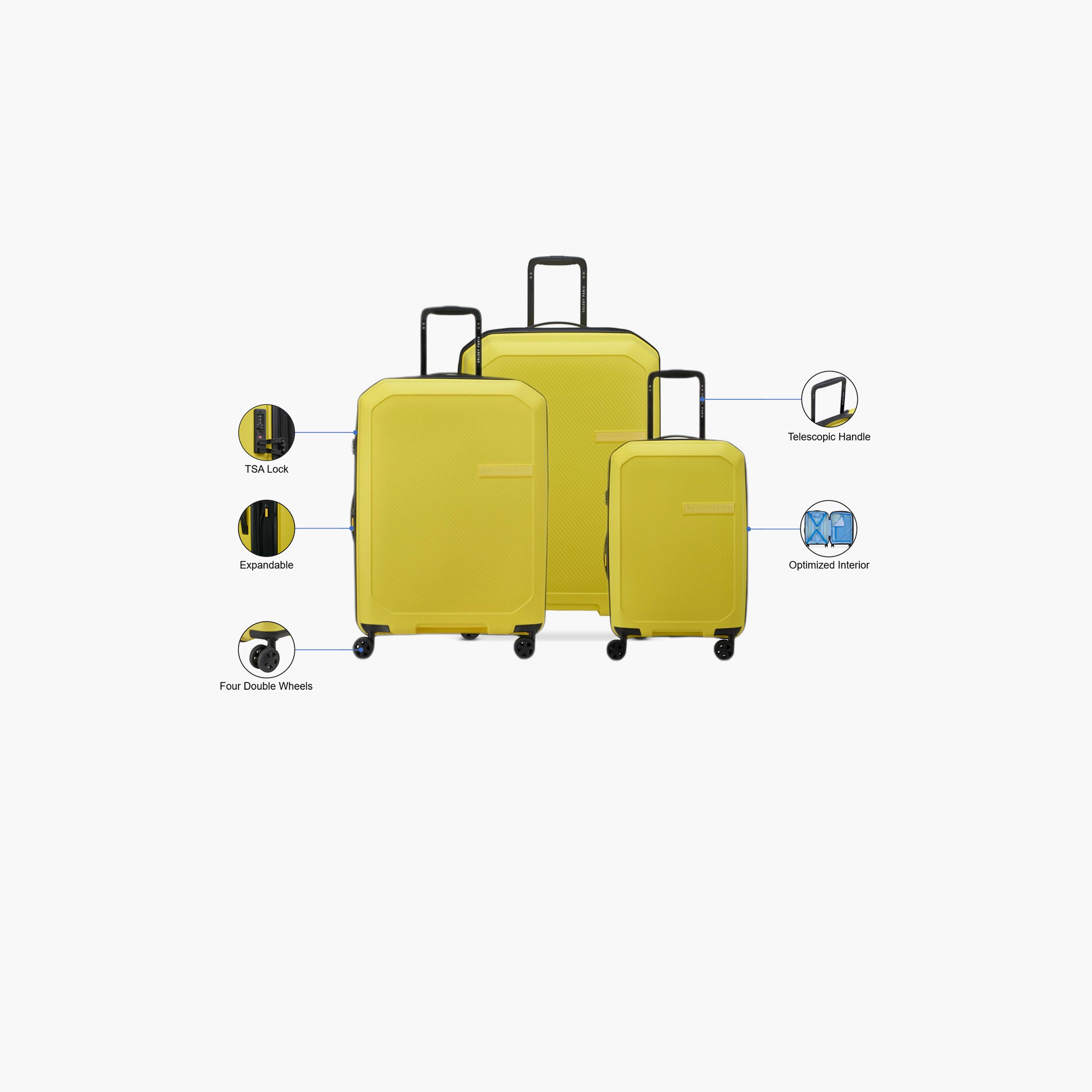 Delsey Anvers Set of 3 Polycarbonate with ABS Hard Sided 4-Wheeler Spinner Trolley Bag with TSA Combination Lock-travel-luggagesandbags-luggage-image-2
