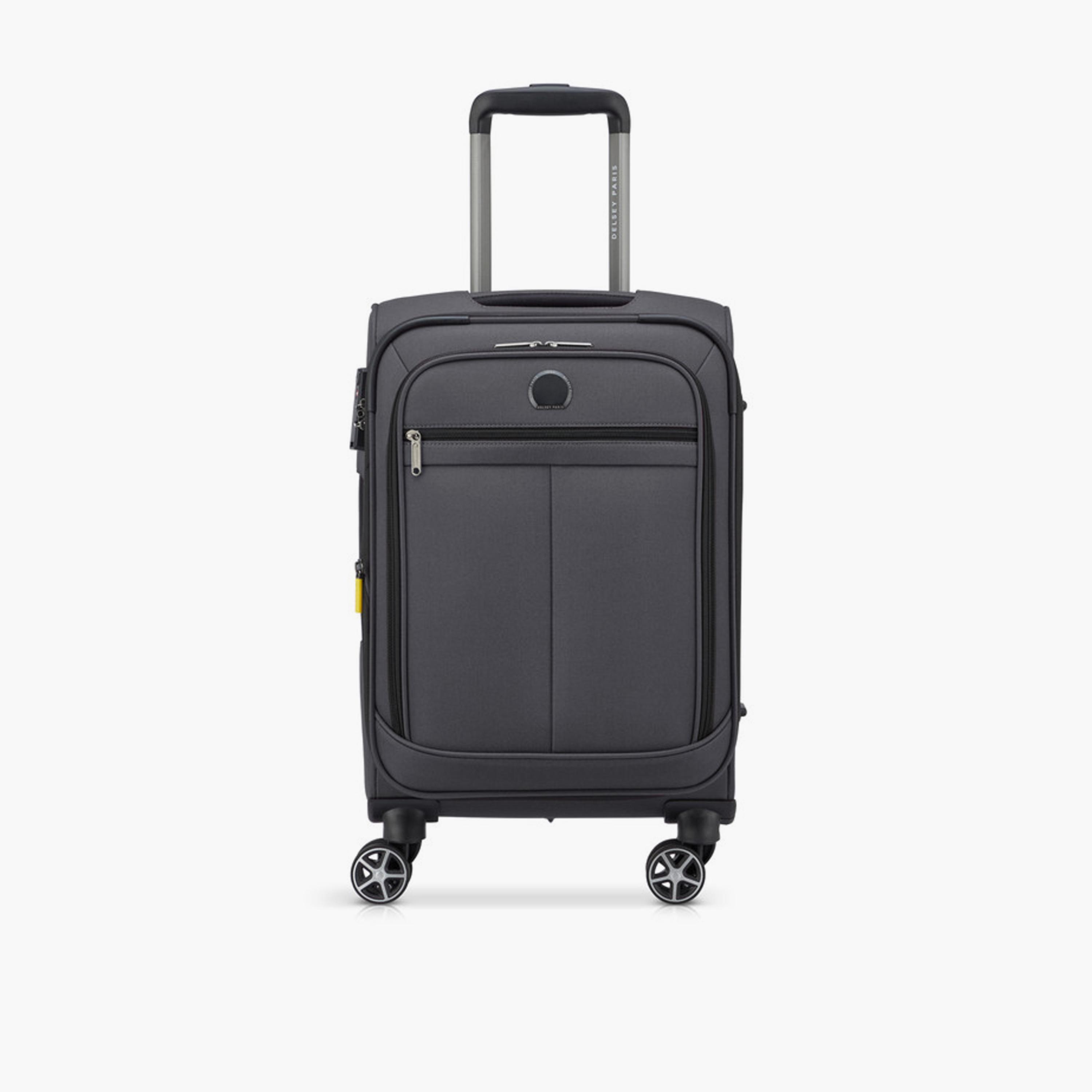 Delsey Priscilla 55 CM Small Cabin Polyester Soft Sided 4-Wheeler Spinner Trolley Bag with TSA Combination Lock-travel-luggagesandbags-luggage-image-1
