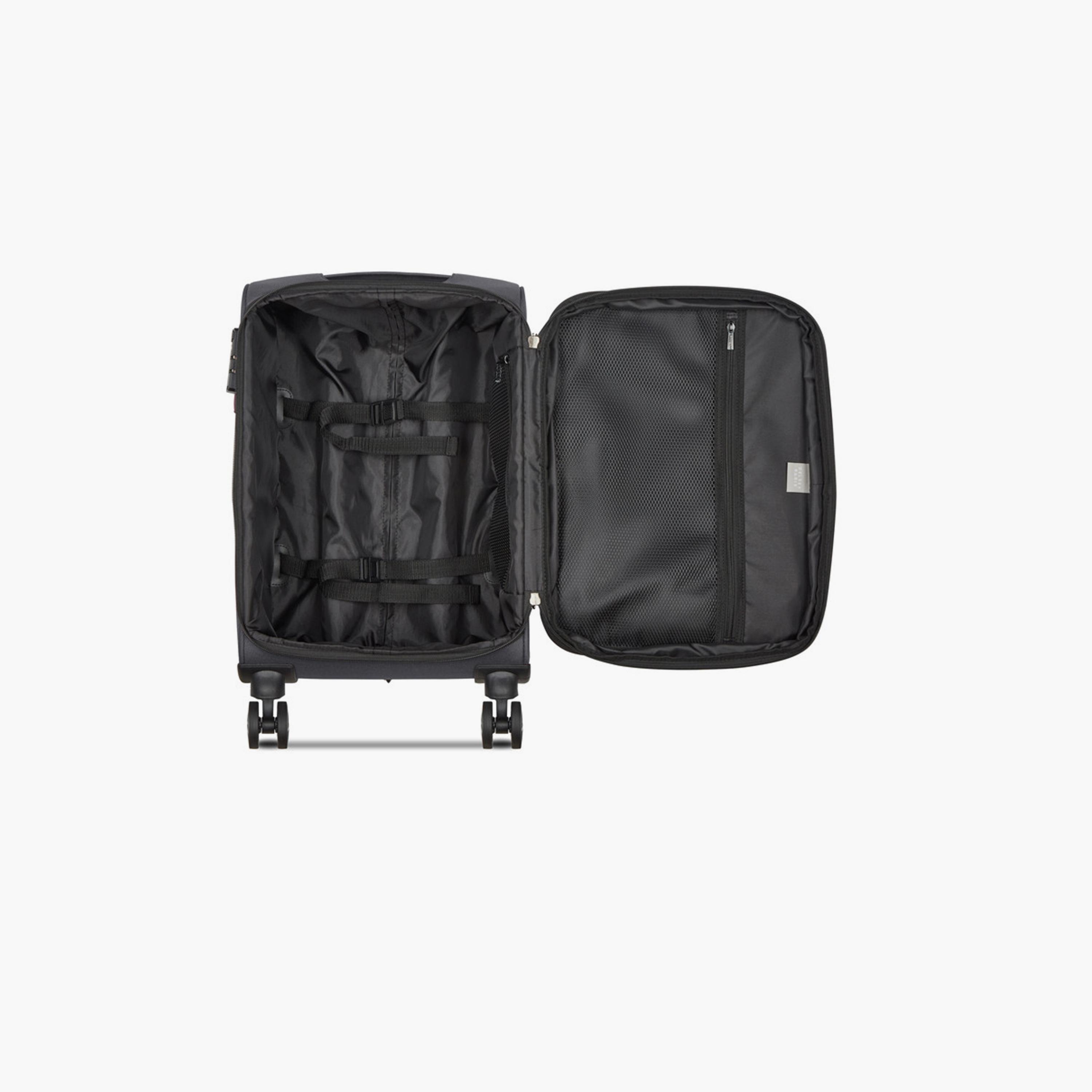 Delsey Priscilla 55 CM Small Cabin Polyester Soft Sided 4-Wheeler Spinner Trolley Bag with TSA Combination Lock-travel-luggagesandbags-luggage-image-5