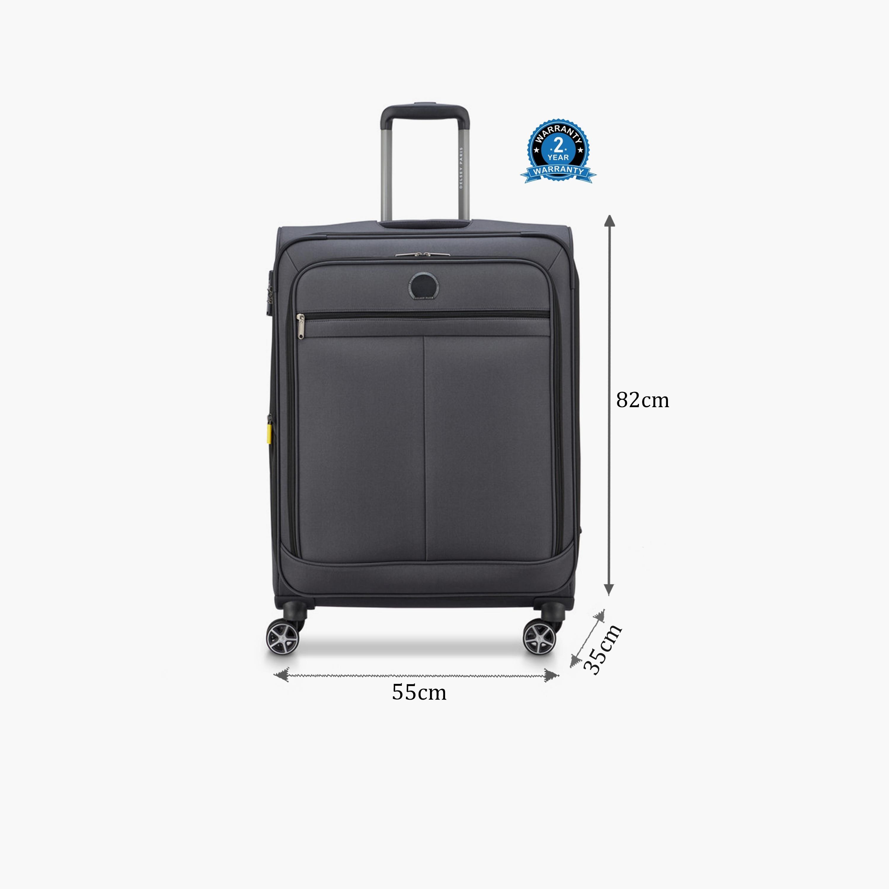 Delsey Priscilla 80 CM Large Check-in Cabin Polyester Soft Sided 4-Wheeler Spinner Trolley Bag with TSA Combination Lock-travel-luggagesandbags-luggage-image-2