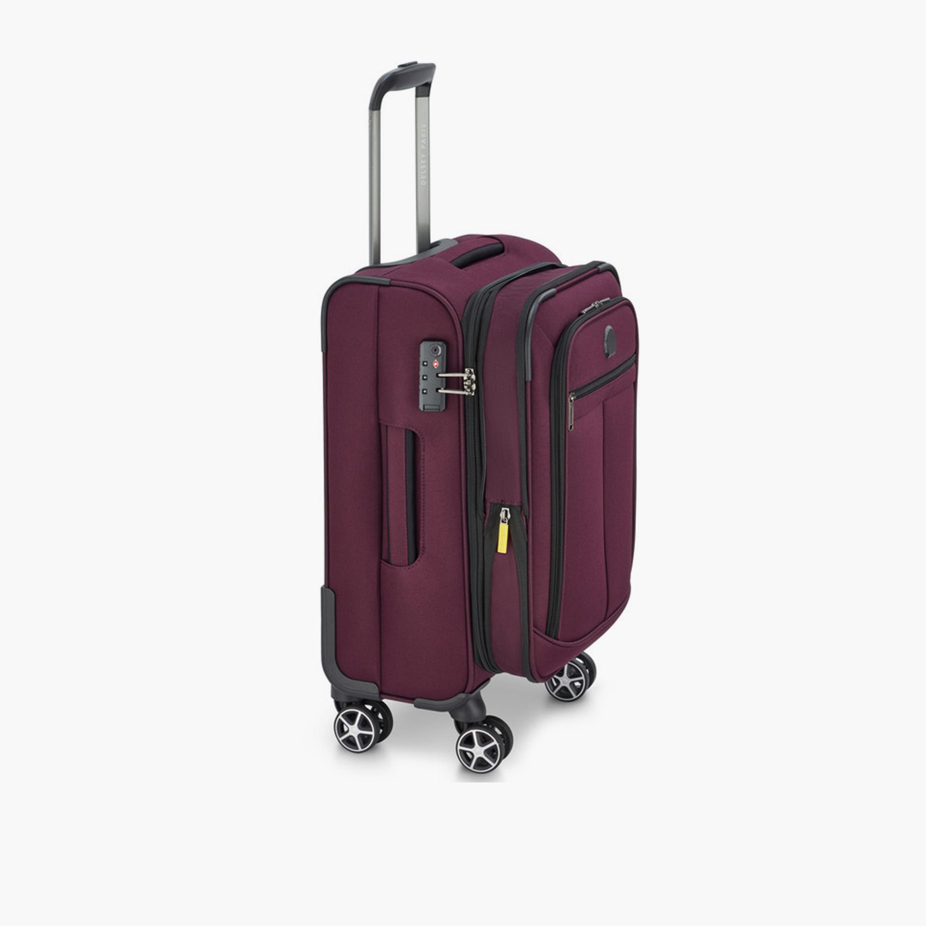 Delsey Priscilla 55 CM Small Cabin Polyester Soft Sided 4-Wheeler Spinner Trolley Bag with TSA Combination Lock-travel-luggagesandbags-luggage-image-5