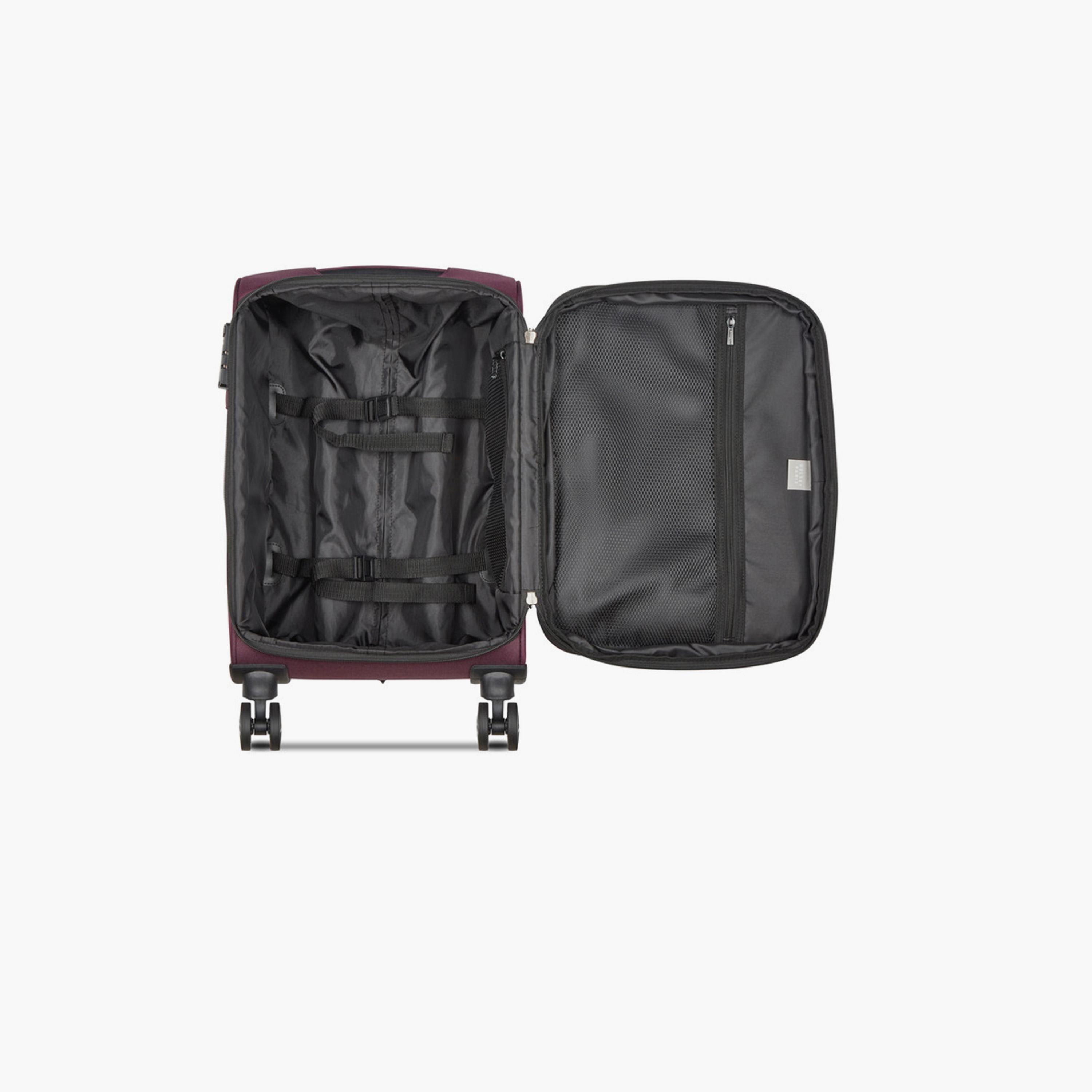 Delsey Priscilla 55 CM Small Cabin Polyester Soft Sided 4-Wheeler Spinner Trolley Bag with TSA Combination Lock-travel-luggagesandbags-luggage-image-7