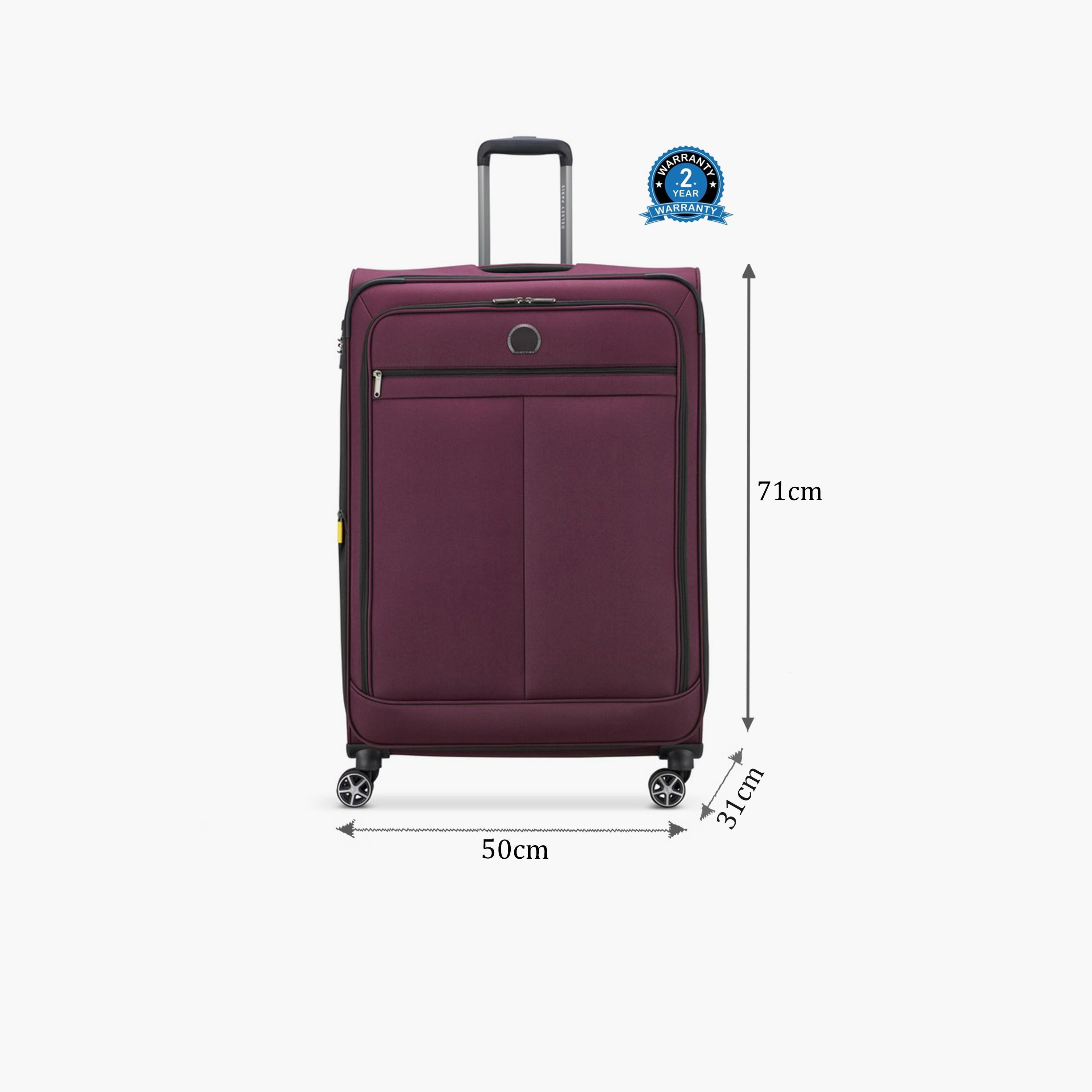 Delsey Priscilla 70 CM Medium Check-in Cabin Polyester Soft Sided 4-Wheeler Spinner Trolley Bag with TSA Combination Lock-travel-luggagesandbags-luggage-image-2