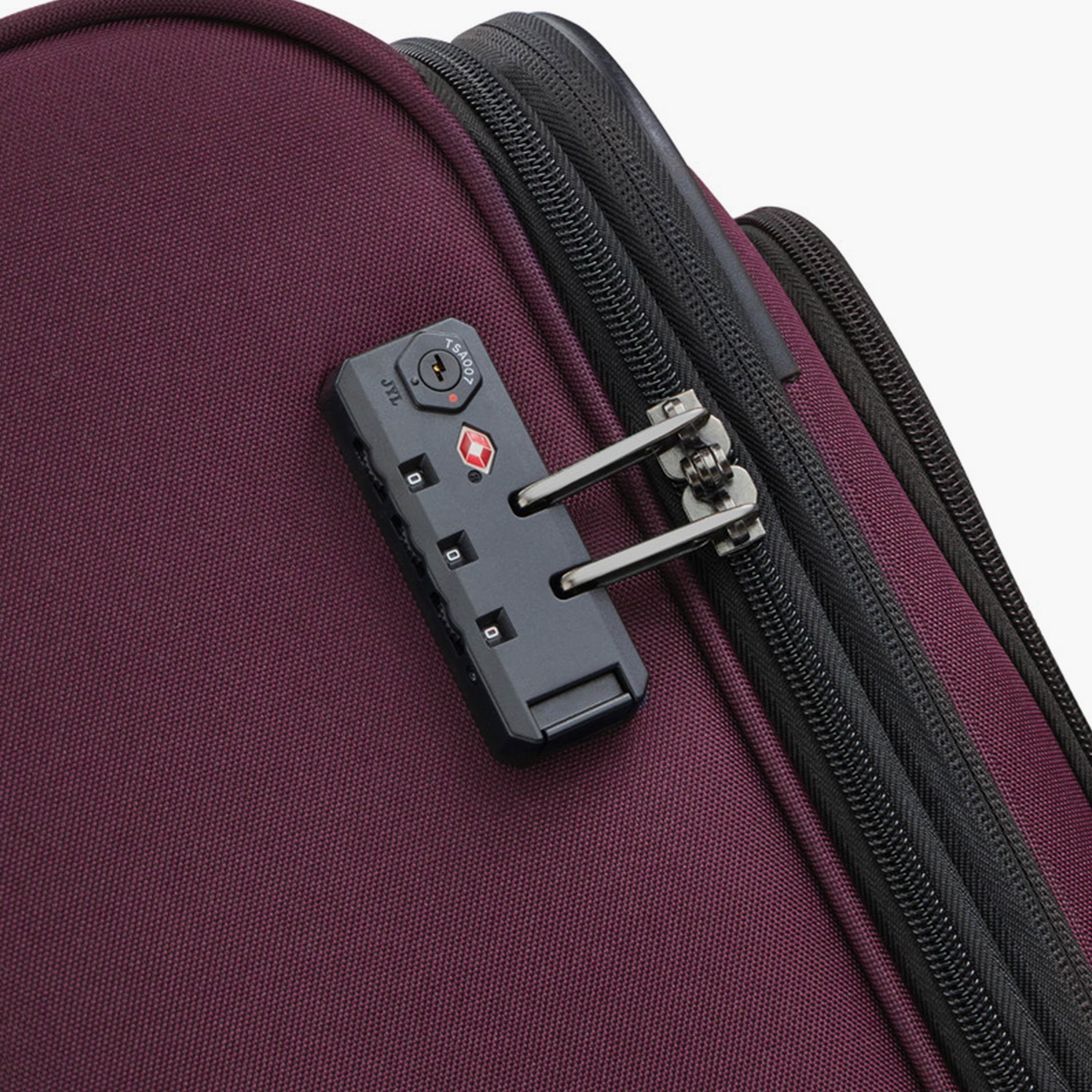 Delsey Priscilla 70 CM Medium Check-in Cabin Polyester Soft Sided 4-Wheeler Spinner Trolley Bag with TSA Combination Lock-travel-luggagesandbags-luggage-image-7