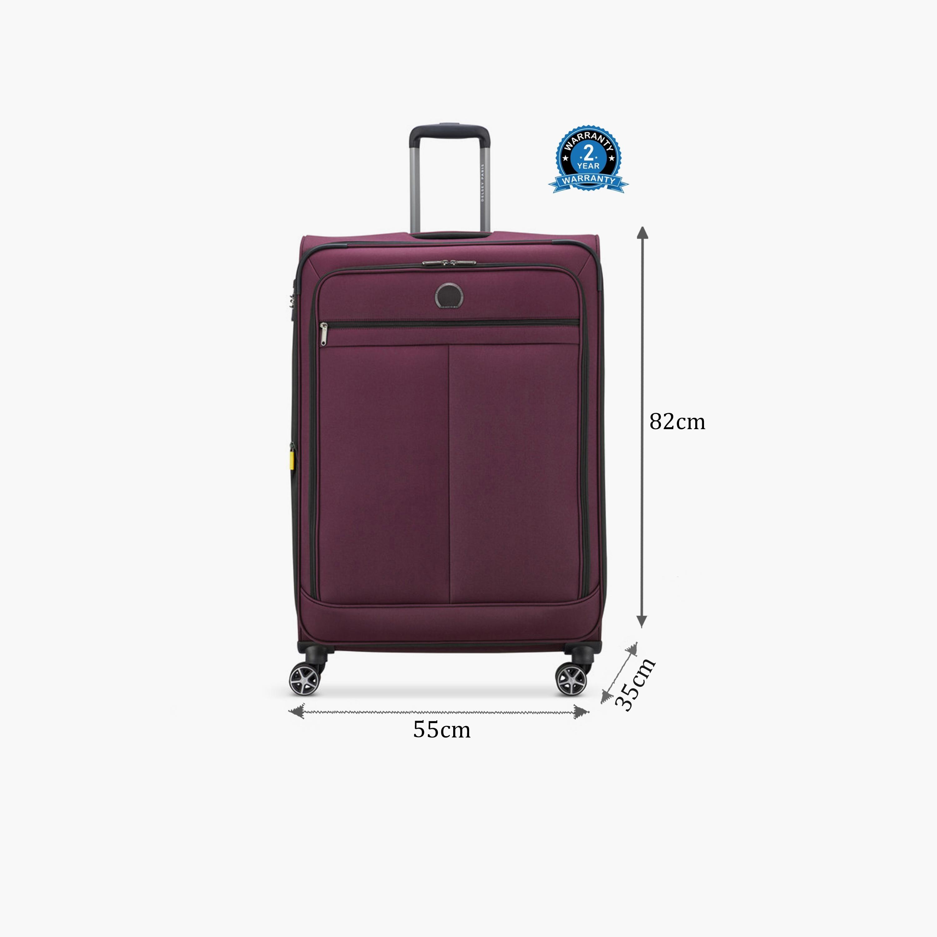 Delsey Priscilla 80 CM Large Check-in Cabin Polyester Soft Sided 4-Wheeler Spinner Trolley Bag with TSA Combination Lock-travel-luggagesandbags-luggage-image-2