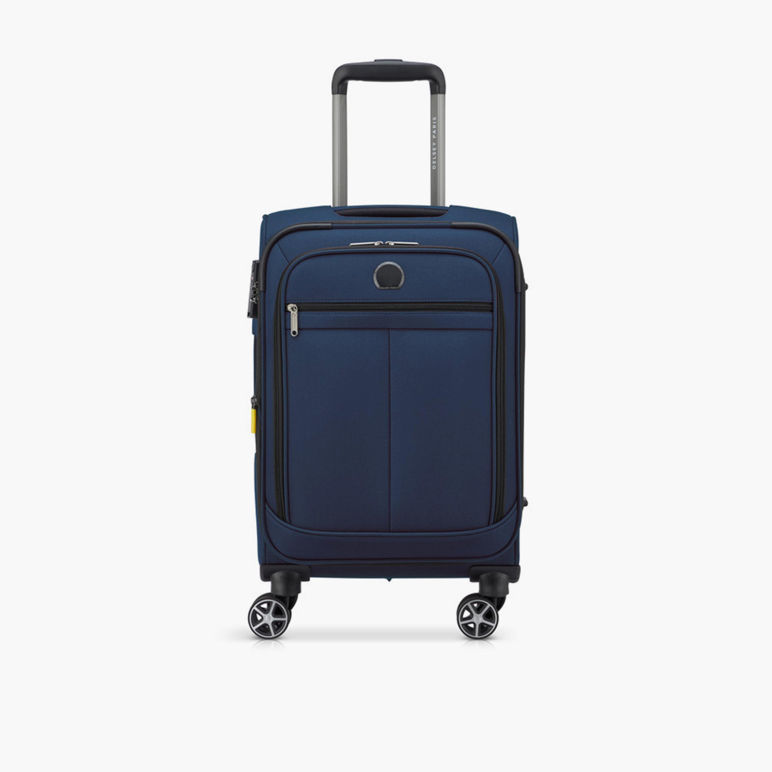 Delsey Priscilla 55 CM Small Cabin Polyester Soft Sided 4-Wheeler Spinner Trolley Bag with TSA Combination Lock-travel-luggagesandbags-luggage-image-1