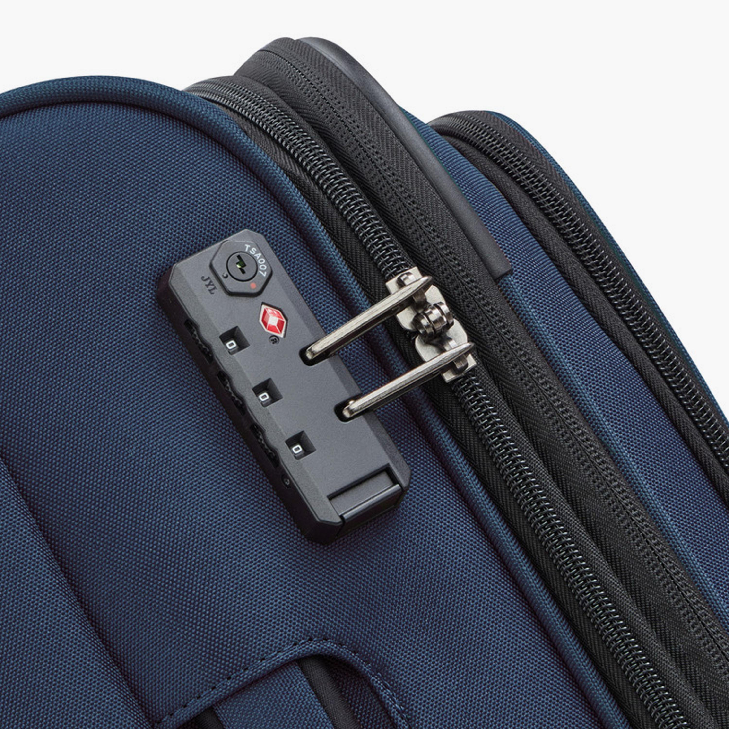 Delsey Priscilla 55 CM Small Cabin Polyester Soft Sided 4-Wheeler Spinner Trolley Bag with TSA Combination Lock-travel-luggagesandbags-luggage-image-8