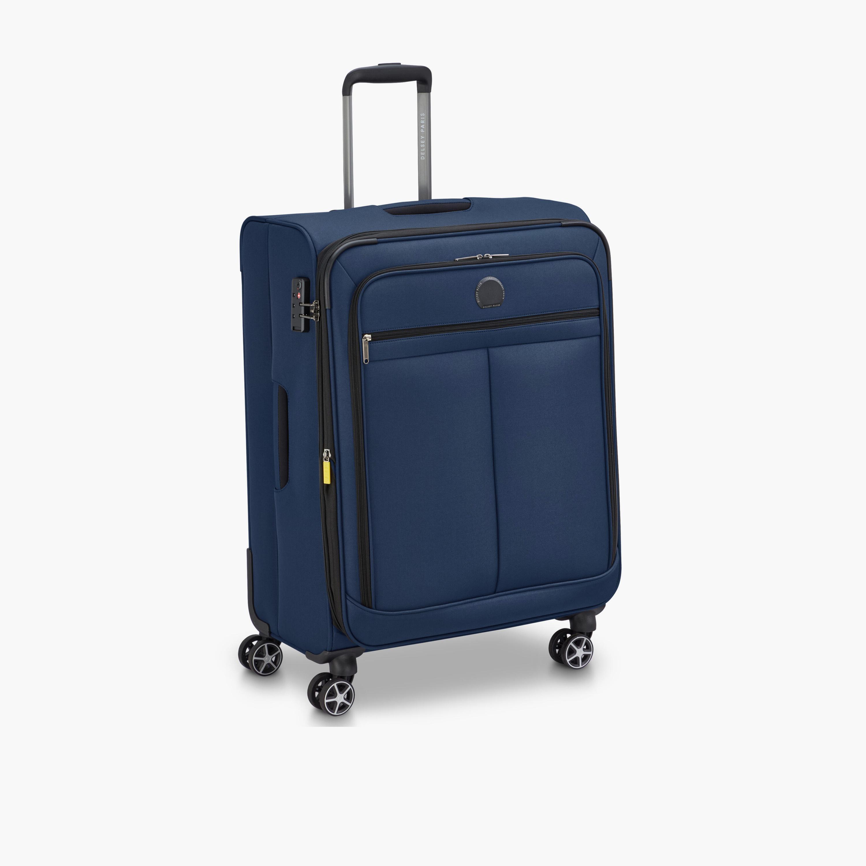Delsey Priscilla 70 CM Medium Check-in Cabin Polyester Soft Sided 4-Wheeler Spinner Trolley Bag with TSA Combination Lock-travel-luggagesandbags-luggage-image-5
