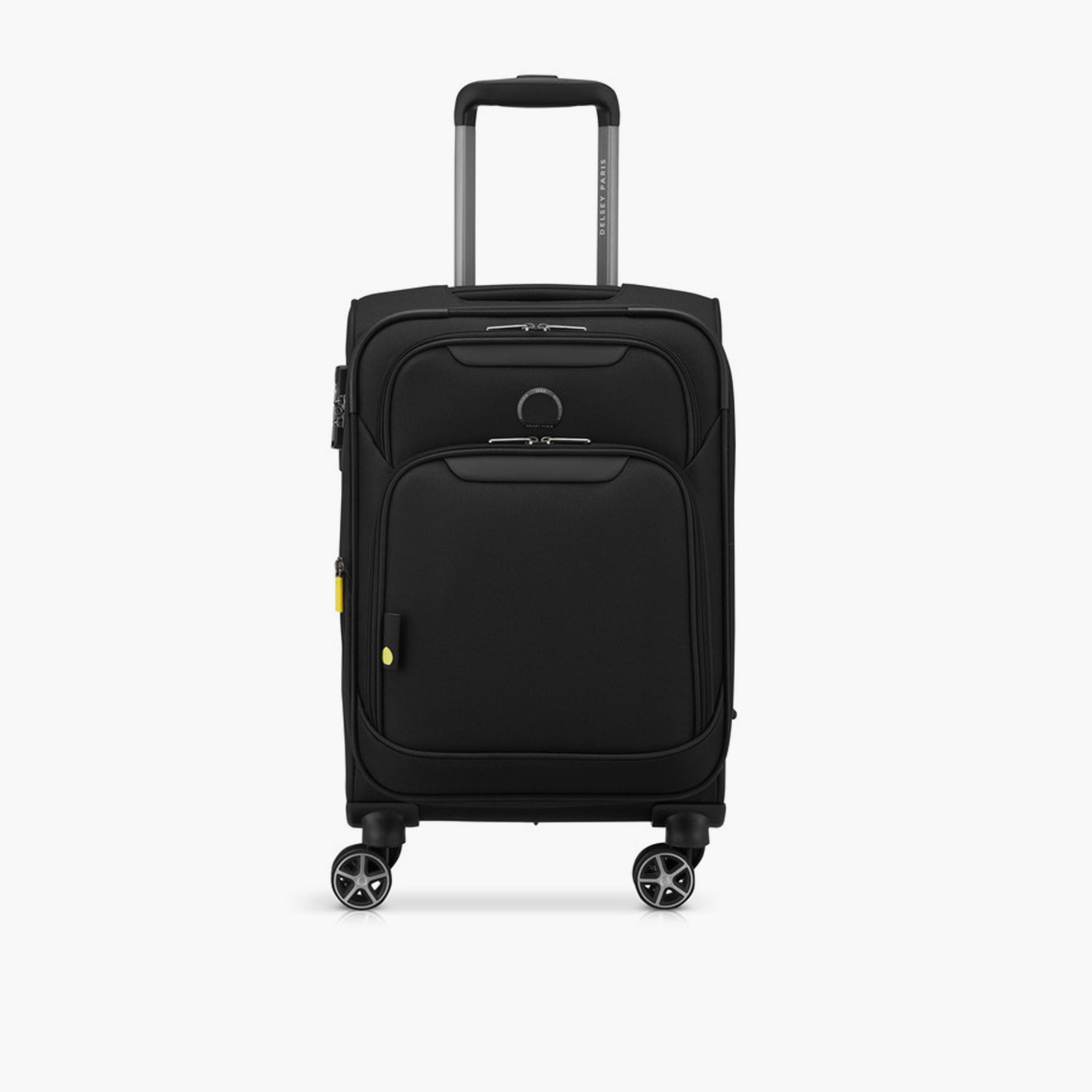 Delsey Jennifer 55 CM Small Cabin Polyester Soft Sided 4-Wheeler Spinner Trolley Bag with TSA Combination Lock-travel-luggagesandbags-luggage-image-1