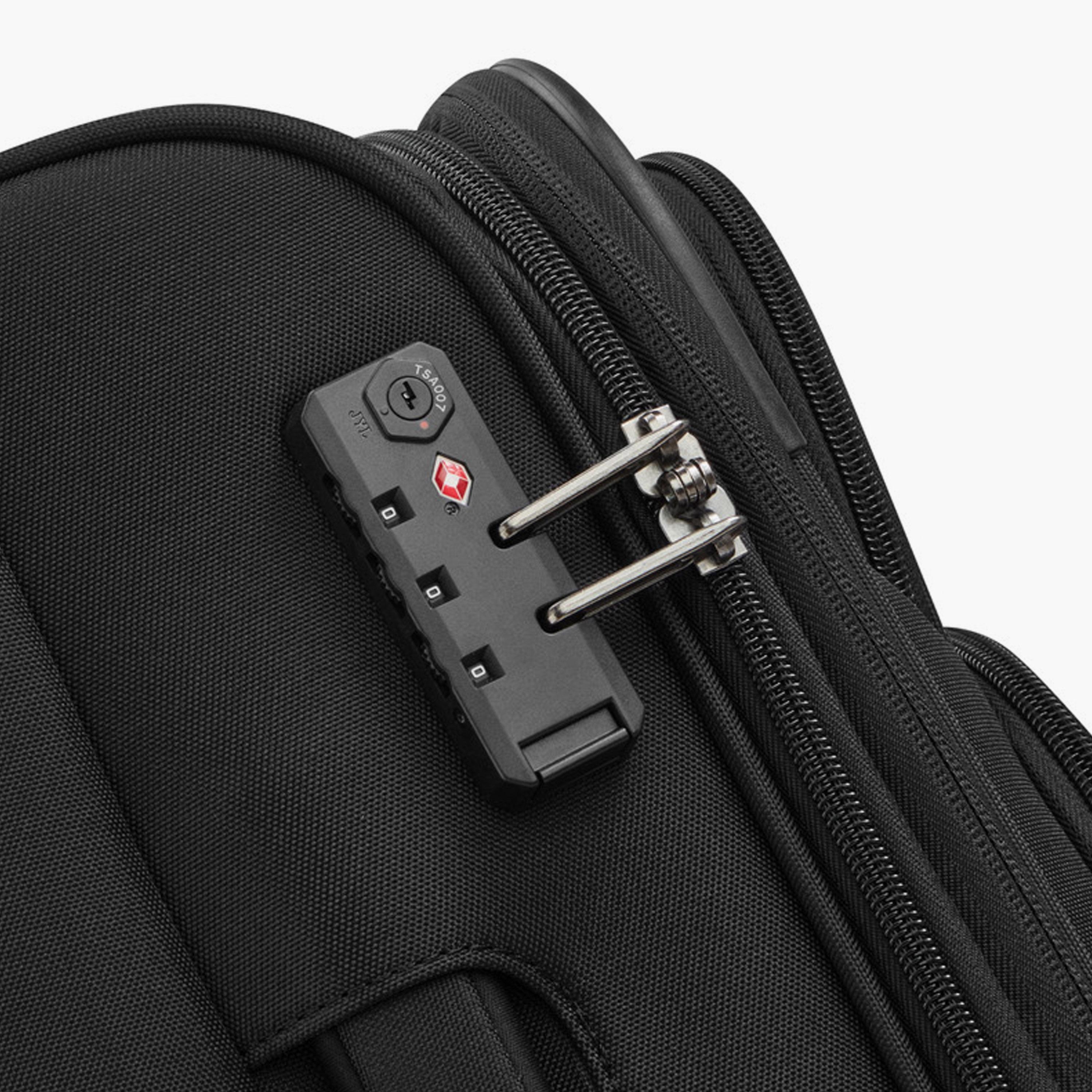 Delsey Jennifer 55 CM Small Cabin Polyester Soft Sided 4-Wheeler Spinner Trolley Bag with TSA Combination Lock-travel-luggagesandbags-luggage-image-8