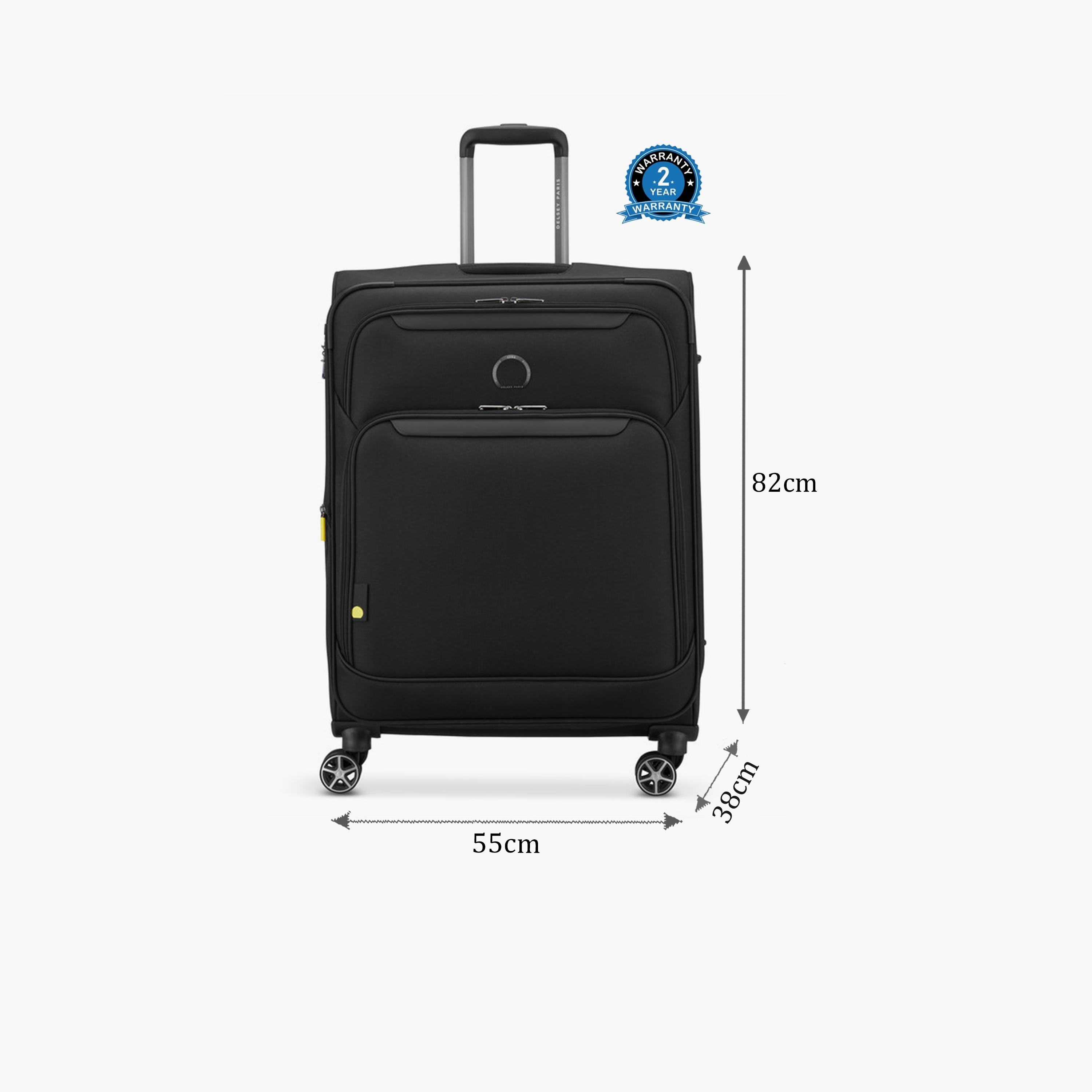 Delsey Jennifer 80 CM Large Check-in Cabin Polyester Soft Sided 4-Wheeler Spinner Trolley Bag with TSA Combination Lock-travel-luggagesandbags-luggage-image-2