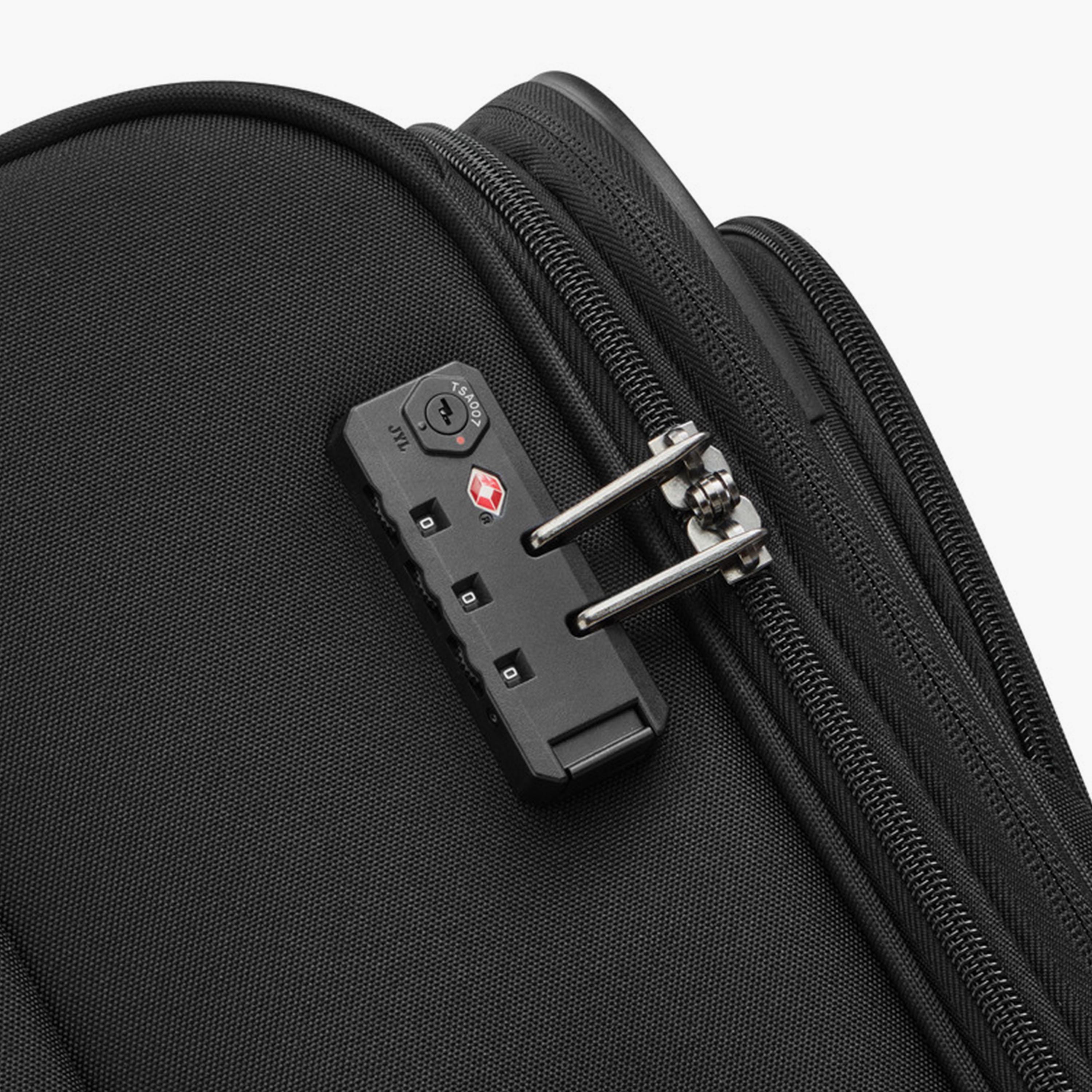 Delsey Jennifer 80 CM Large Check-in Cabin Polyester Soft Sided 4-Wheeler Spinner Trolley Bag with TSA Combination Lock-travel-luggagesandbags-luggage-image-7