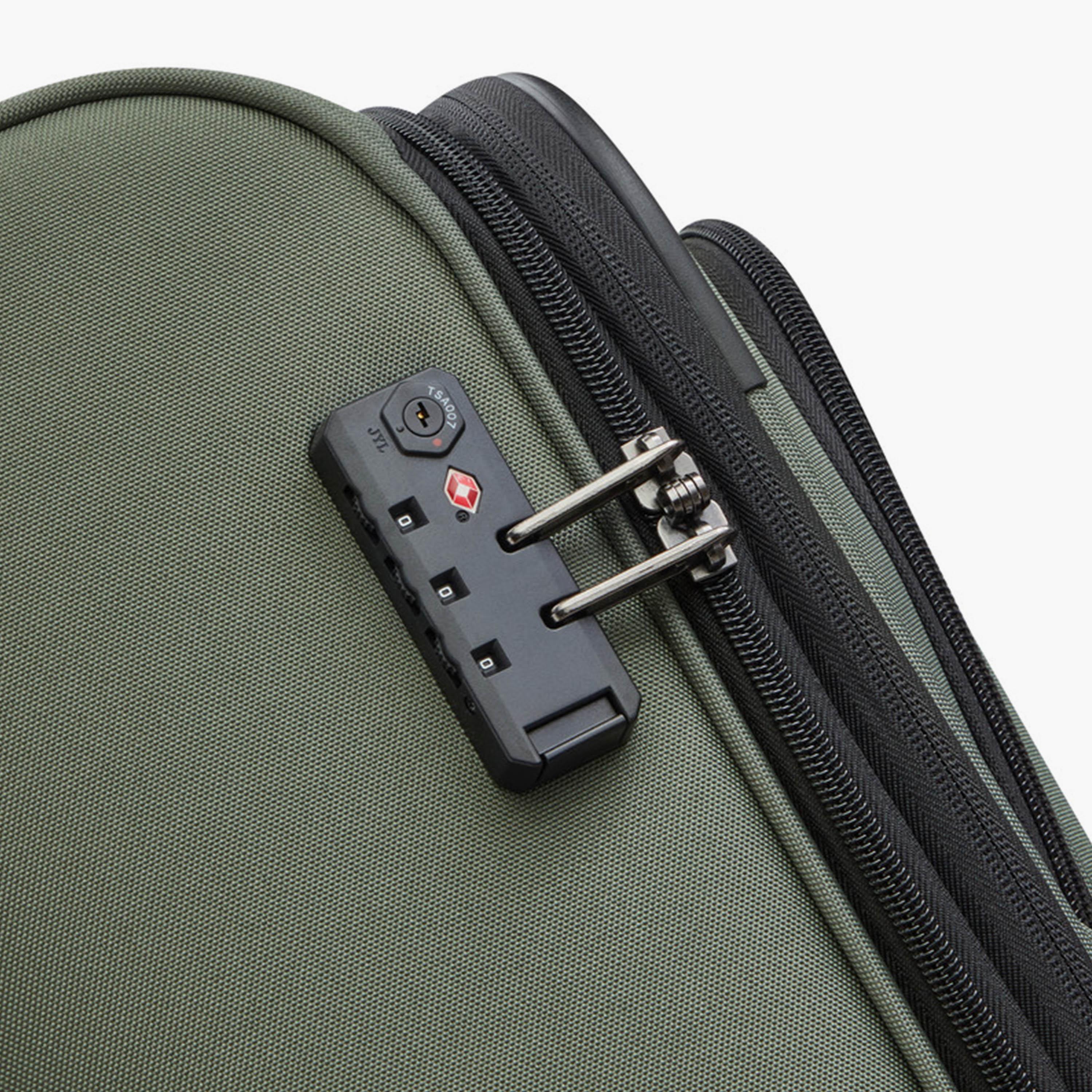 Delsey Jennifer 55 CM Small Cabin Polyester Soft Sided 4-Wheeler Spinner Trolley Bag with TSA Combination Lock-travel-luggagesandbags-luggage-image-7