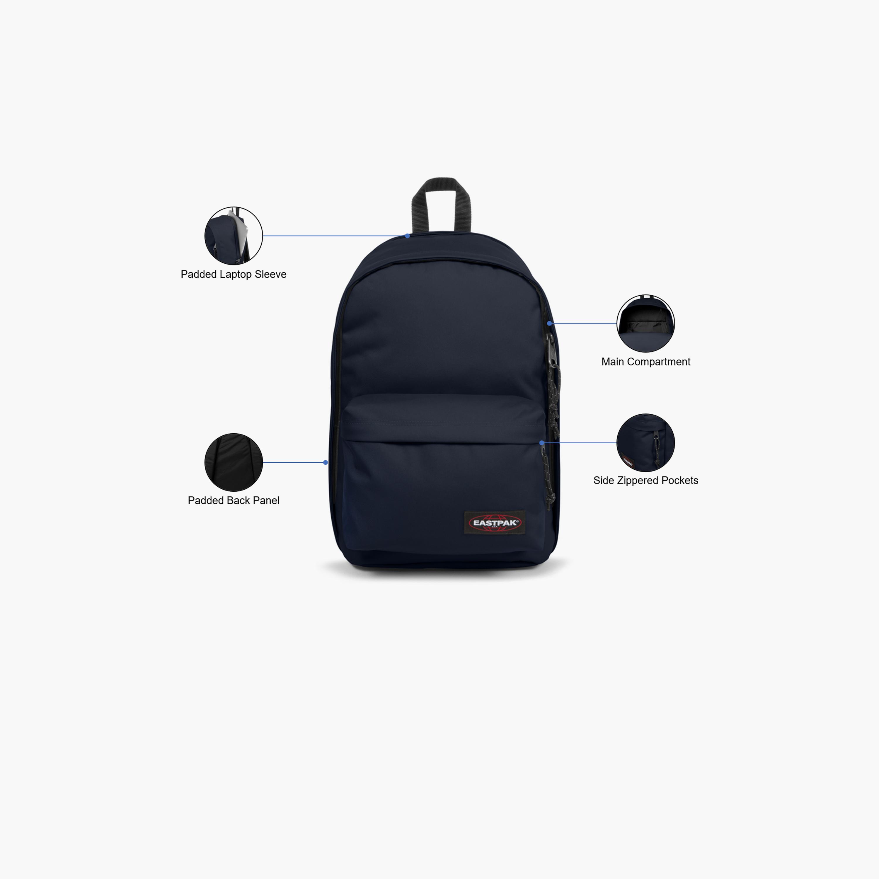 Eastpak Back to work 27 L Laptop Backpack, Nylon | EK000936L831-women-bagsandwallets-backpacks-image-3