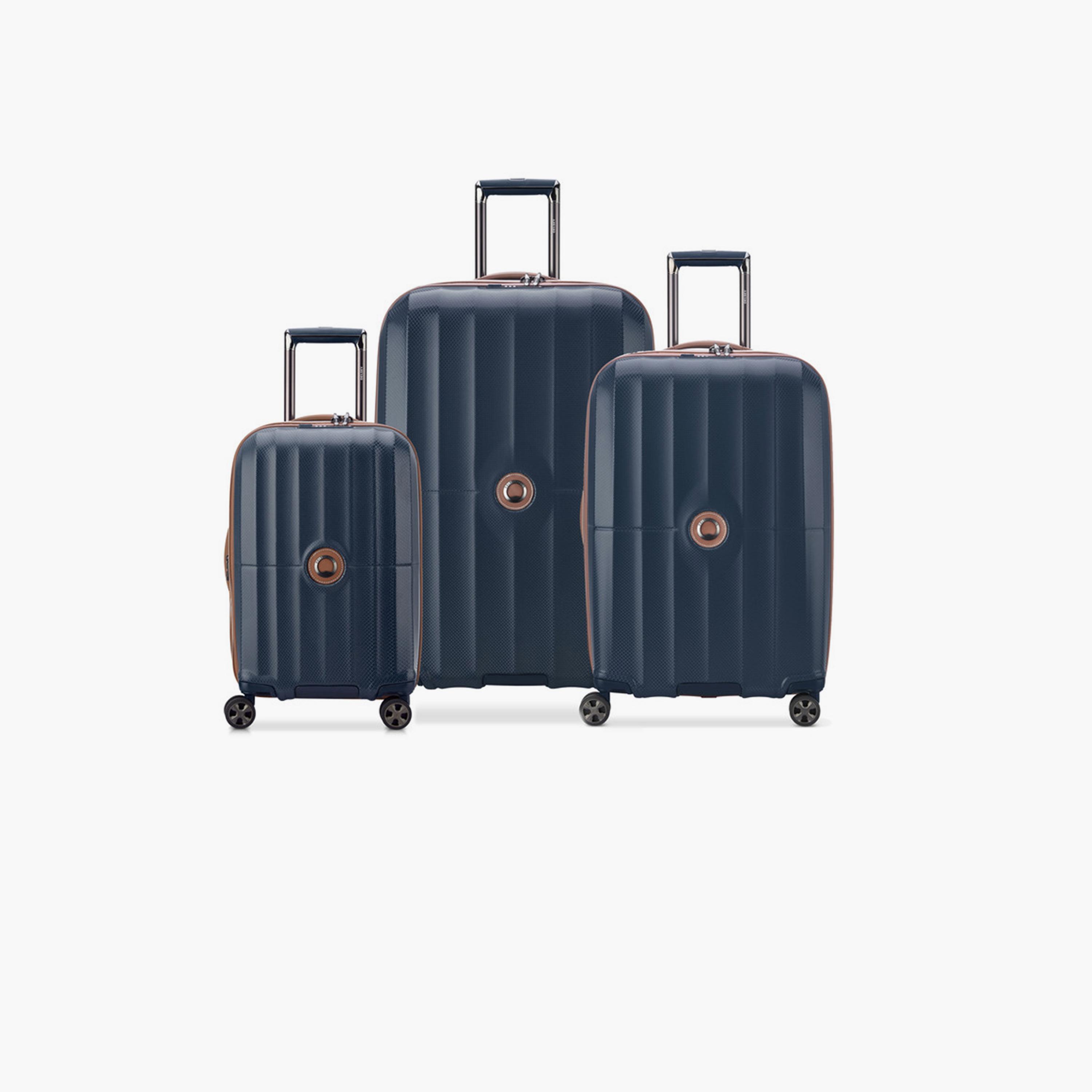 Delsey Carrousel Set of 3 Polycarbonate with ABS Hard Sided 4-Wheeler Spinner Trolley Bag with TSA Combination Lock-travel-luggagesandbags-luggage-image-1