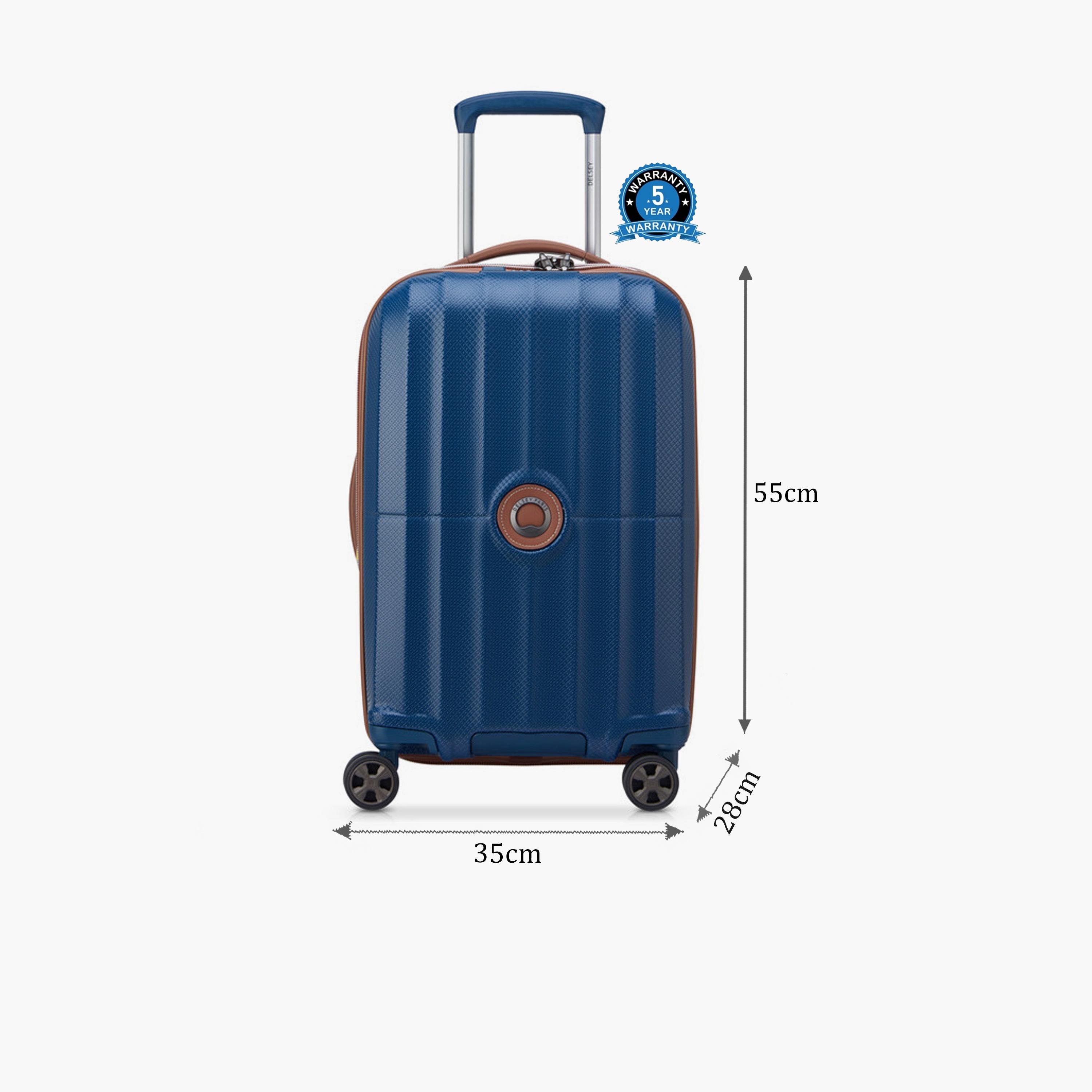 Delsey Carrousel 55 CM Small Cabin Polycarbonate with ABS Hard Sided 4-Wheeler Spinner Trolley Bag with TSA Combination Lock-travel-luggagesandbags-luggage-image-2