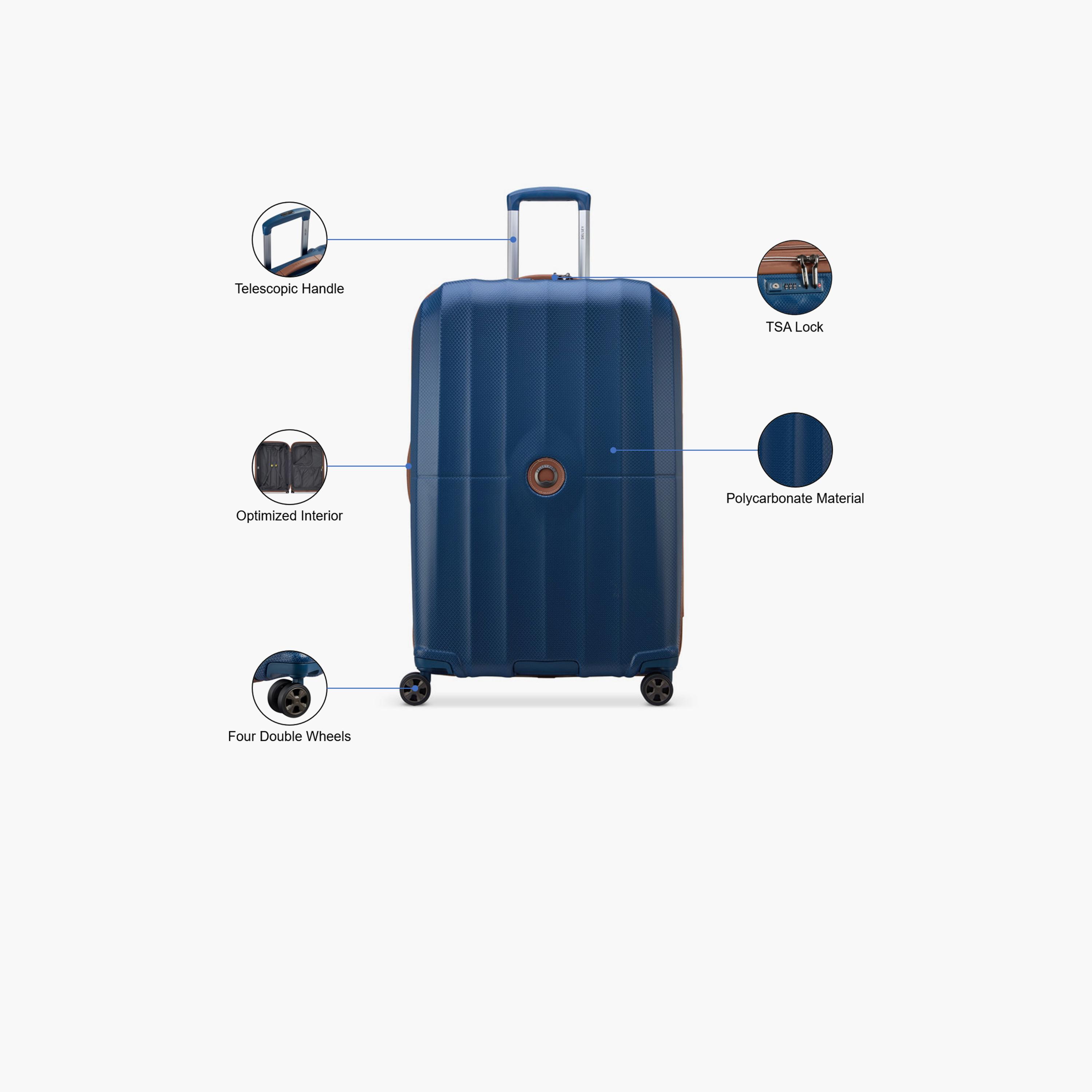 Delsey Carrousel 77 CM Large Check-in Polycarbonate with ABS Hard Sided 4-Wheeler Spinner Trolley Bag with TSA Combination Lock-travel-luggagesandbags-luggage-image-3