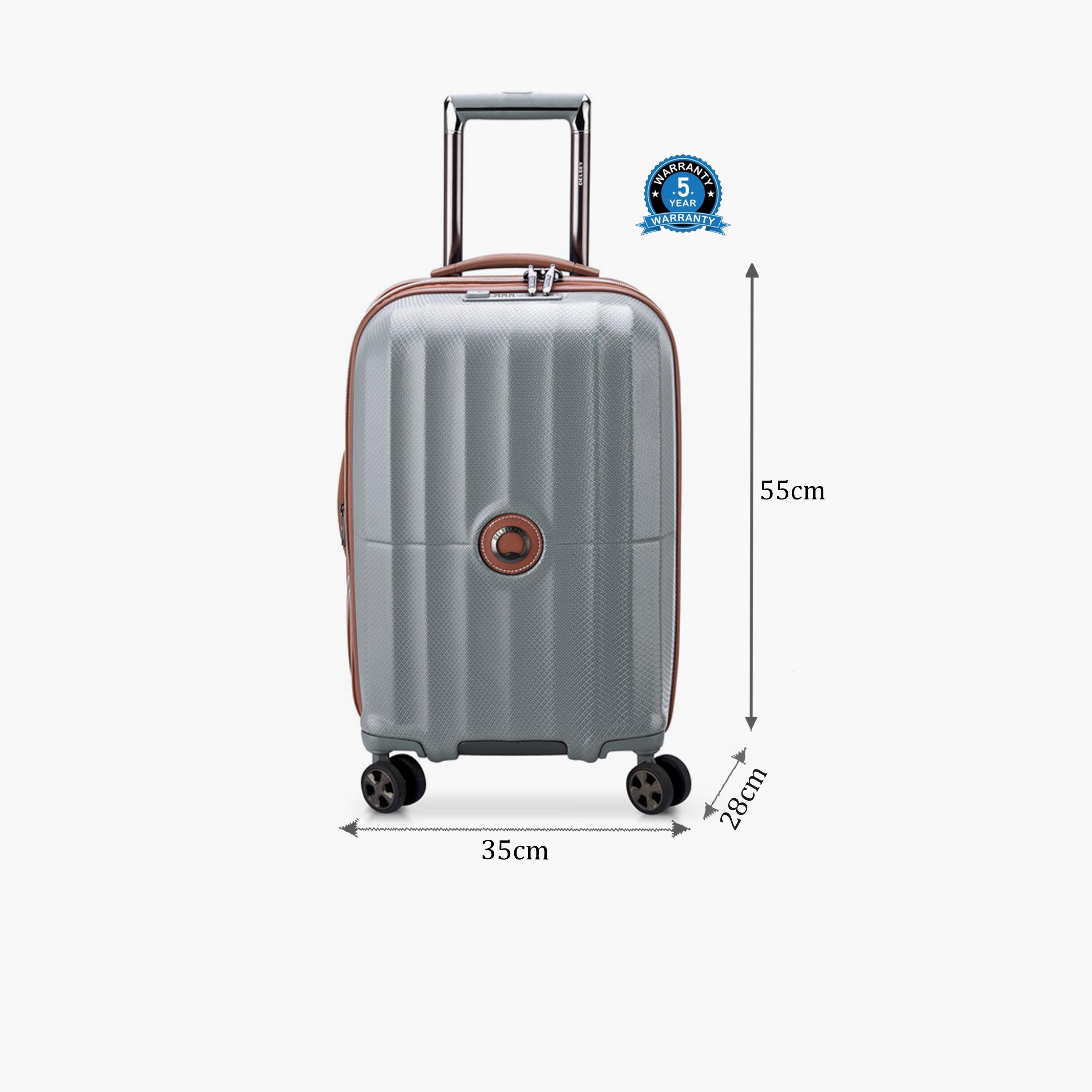 Delsey Carrousel 55 CM Small Cabin Polycarbonate with ABS Hard Sided 4-Wheeler Spinner Trolley Bag with TSA Combination Lock-travel-luggagesandbags-luggage-image-2