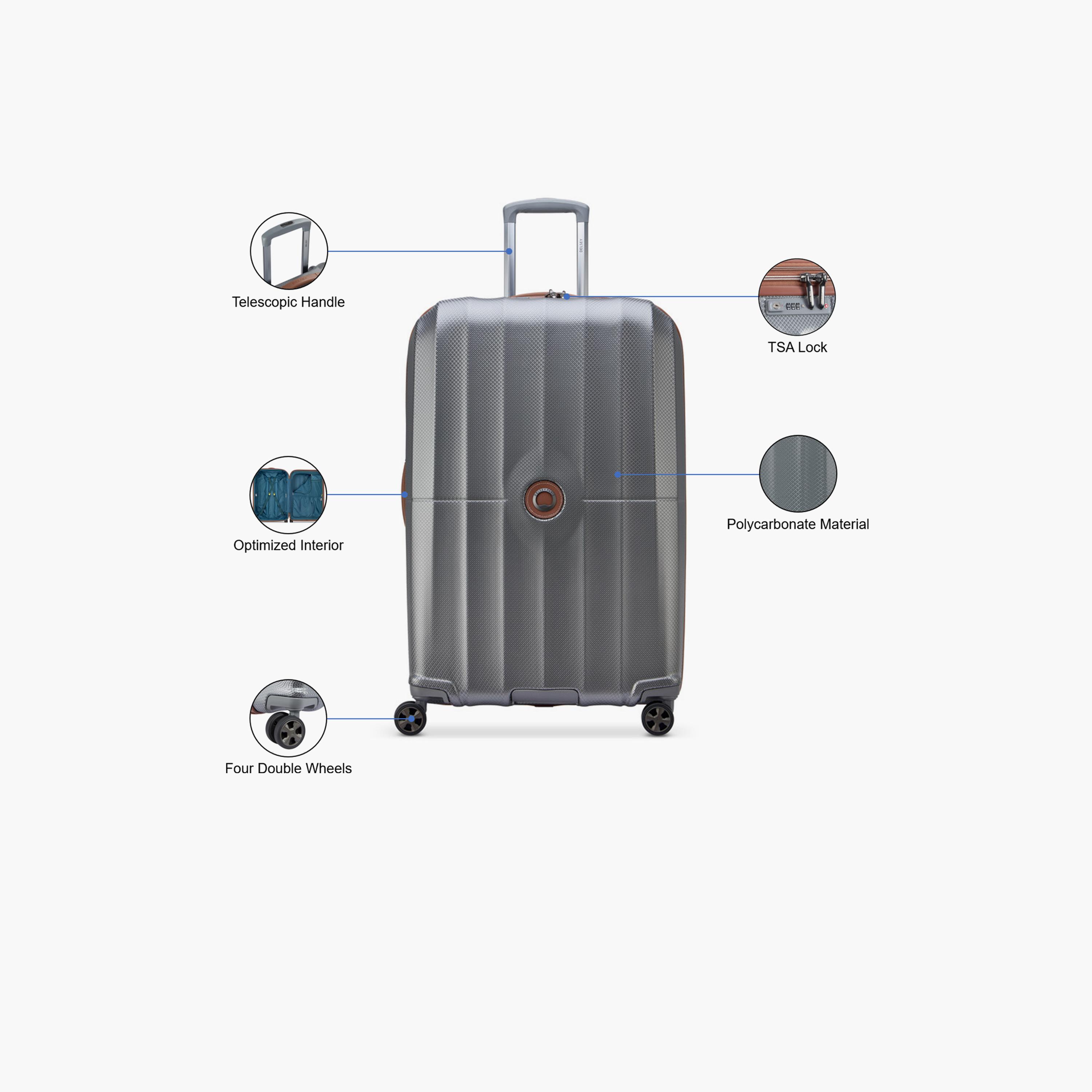 Delsey Carrousel 68 CM Medium Check-in Polycarbonate with ABS Hard Sided 4-Wheeler Spinner Trolley Bag with TSA Combination Lock-travel-luggagesandbags-luggage-image-3