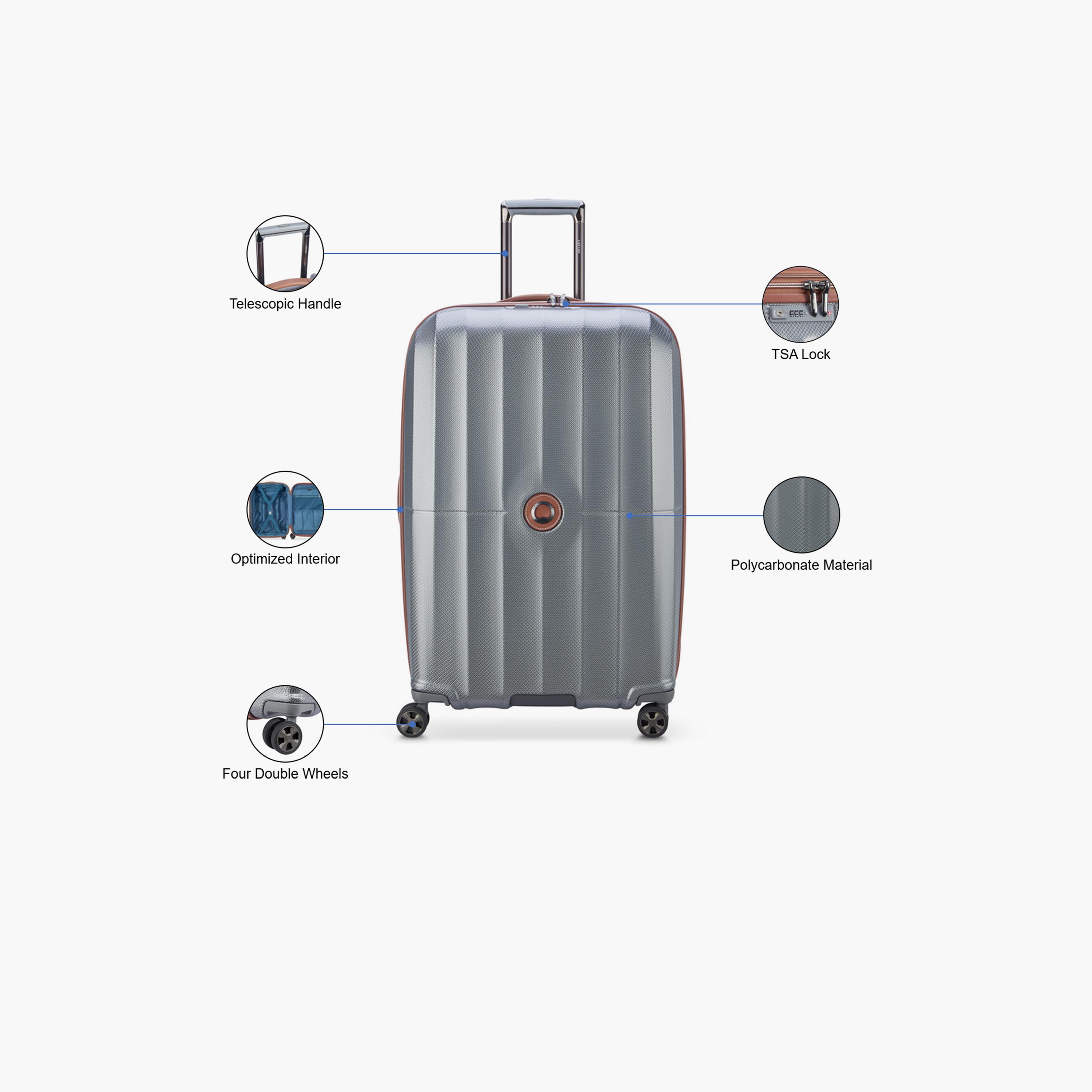 Delsey Carrousel 77 CM Large Check-in Polycarbonate with ABS Hard Sided 4-Wheeler Spinner Trolley Bag with TSA Combination Lock-travel-luggagesandbags-luggage-image-3