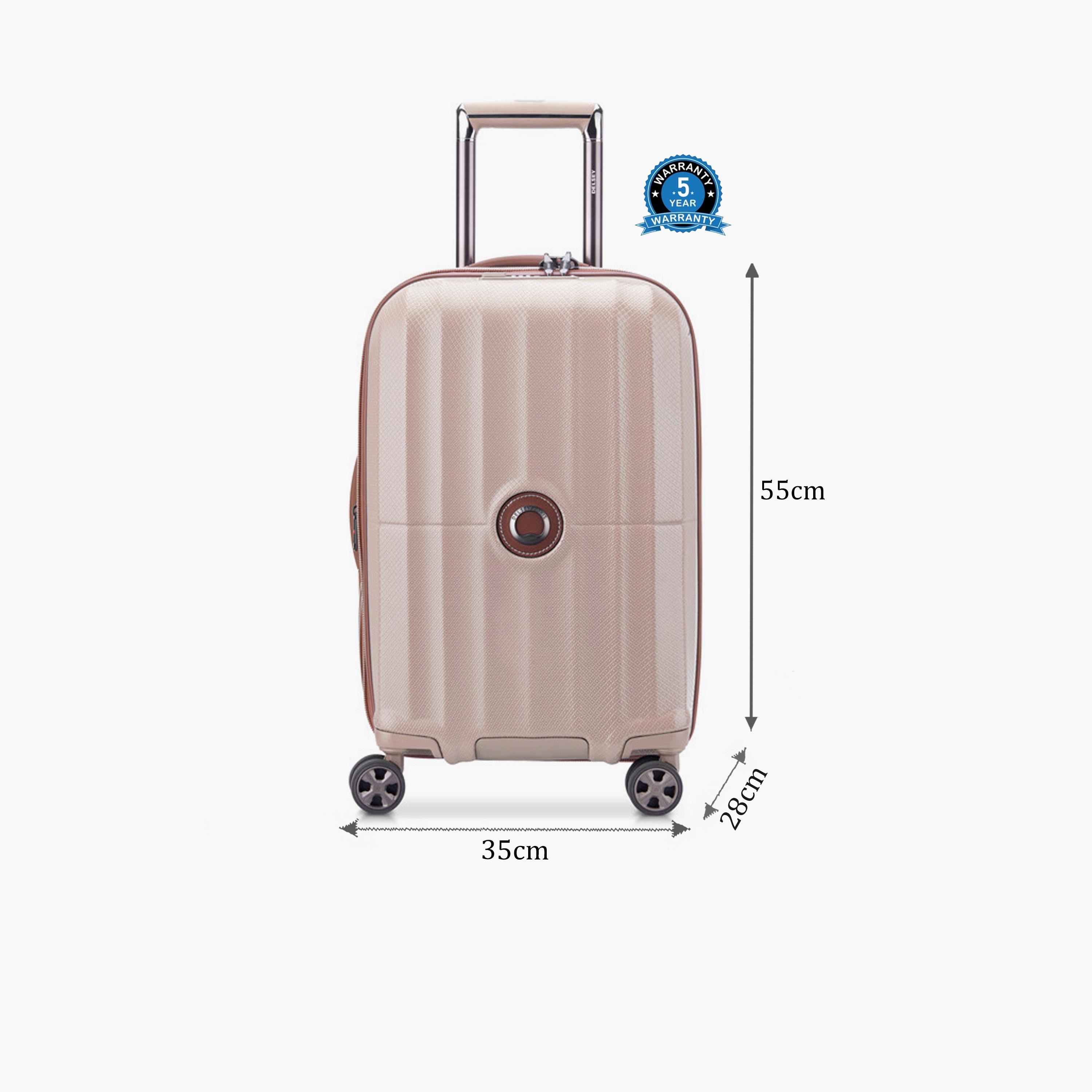 Delsey Carrousel 55 CM Small Cabin Polycarbonate with ABS Hard Sided 4-Wheeler Spinner Trolley Bag with TSA Combination Lock-travel-luggagesandbags-luggage-image-2