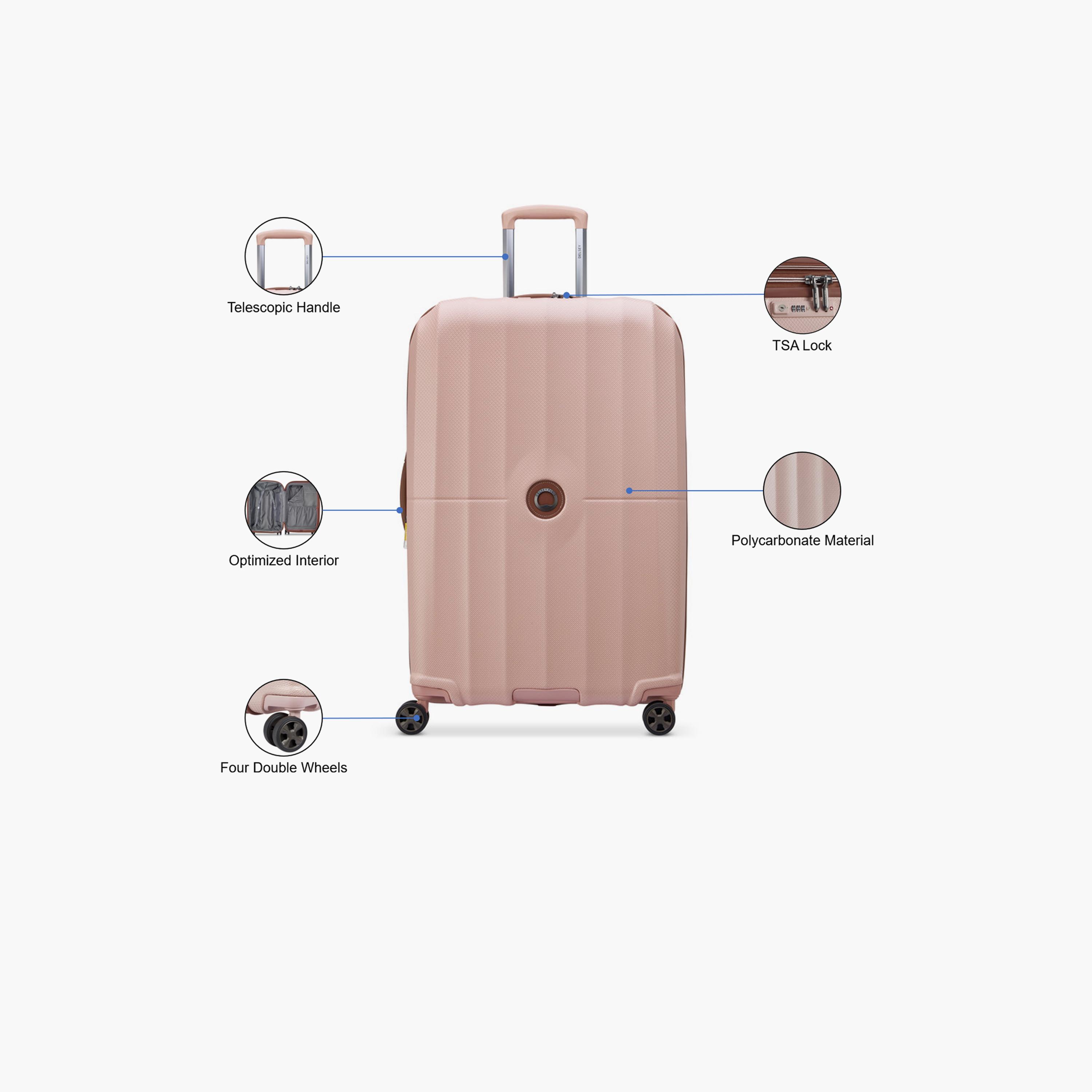 Delsey Carrousel 77 CM Large Check-in Polycarbonate with ABS Hard Sided 4-Wheeler Spinner Trolley Bag with TSA Combination Lock-travel-luggagesandbags-luggage-image-3