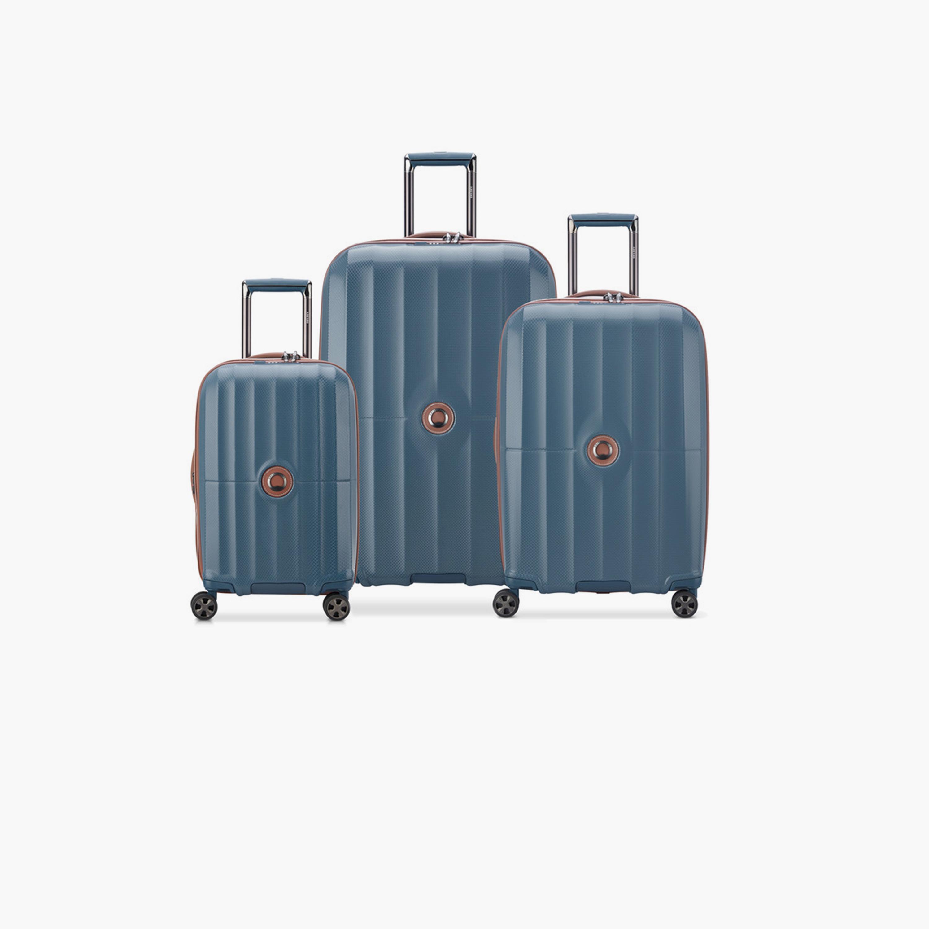 Delsey Carrousel Set of 3 Polycarbonate with ABS Hard Sided 4-Wheeler Spinner Trolley Bag with TSA Combination Lock-travel-luggagesandbags-luggage-image-1