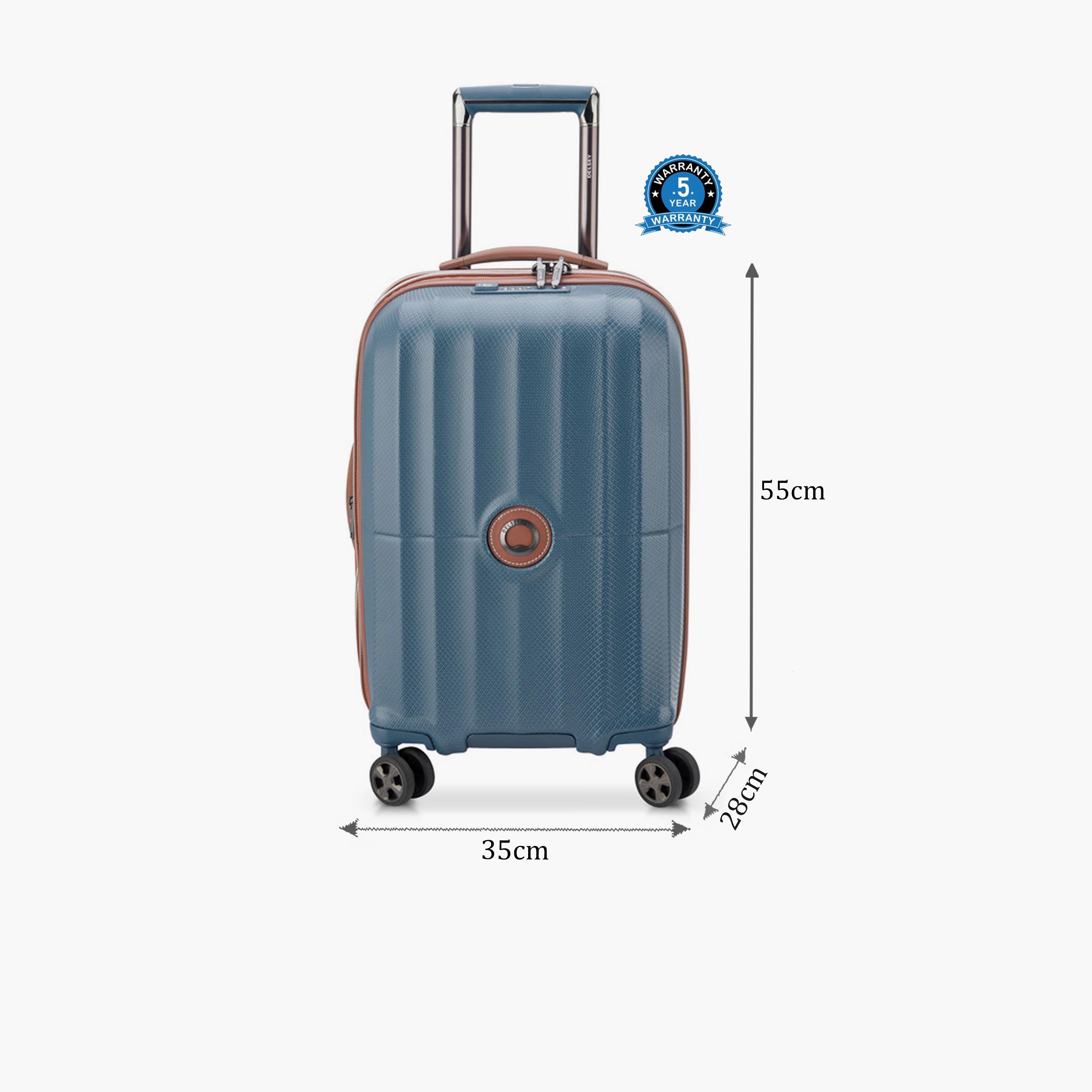 Delsey Carrousel 55 CM Small Cabin Polycarbonate with ABS Hard Sided 4-Wheeler Spinner Trolley Bag with TSA Combination Lock-travel-luggagesandbags-luggage-image-2