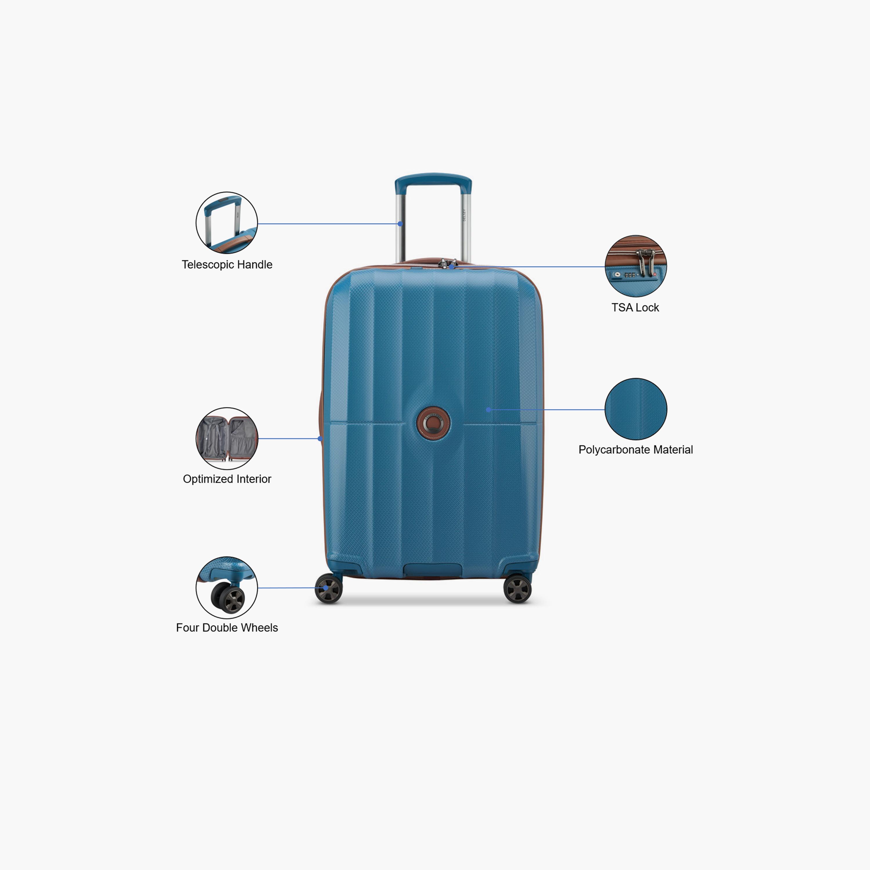 Delsey Carrousel 68 CM Medium Check-in Polycarbonate with ABS Hard Sided 4-Wheeler Spinner Trolley Bag with TSA Combination Lock-travel-luggagesandbags-luggage-image-3