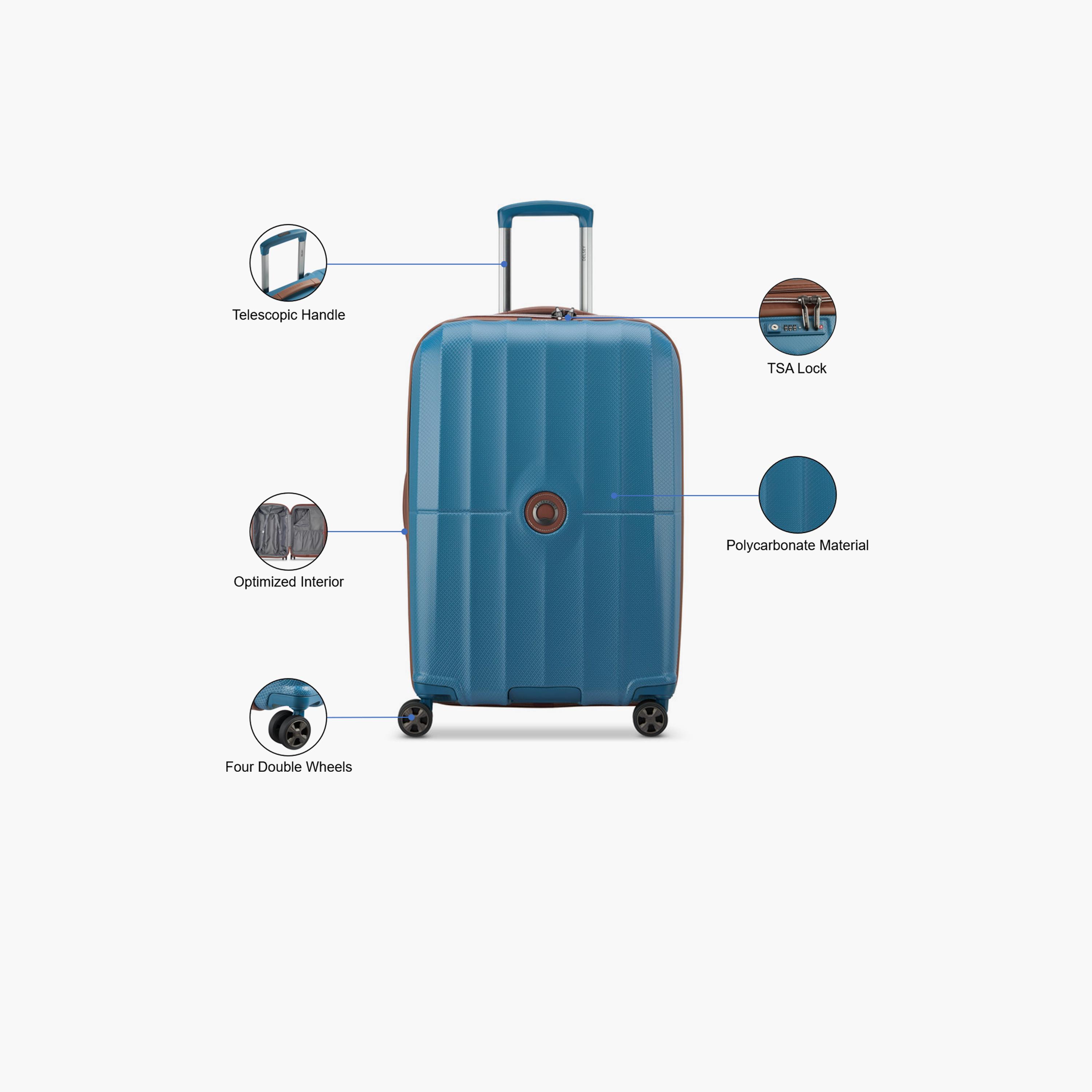 Delsey Carrousel 77 CM Large Check-in Polycarbonate with ABS Hard Sided 4-Wheeler Spinner Trolley Bag with TSA Combination Lock-travel-luggagesandbags-luggage-image-3