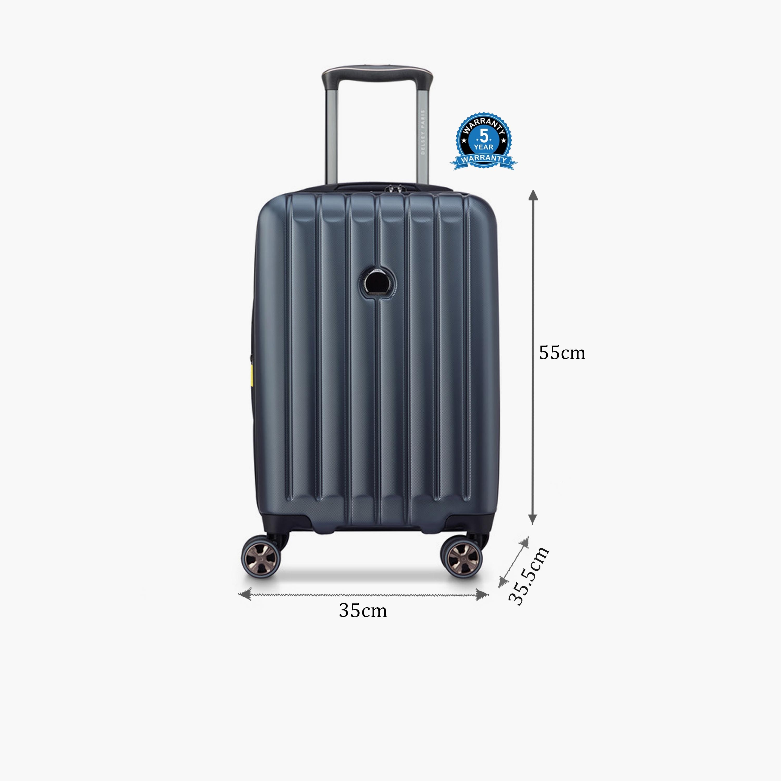 Delsey Longitude 55 CM Small Cabin Polycarbonate with ABS Hard Sided 4-Wheeler Spinner Trolley Bag with TSA Combination Lock-travel-luggagesandbags-luggage-image-2