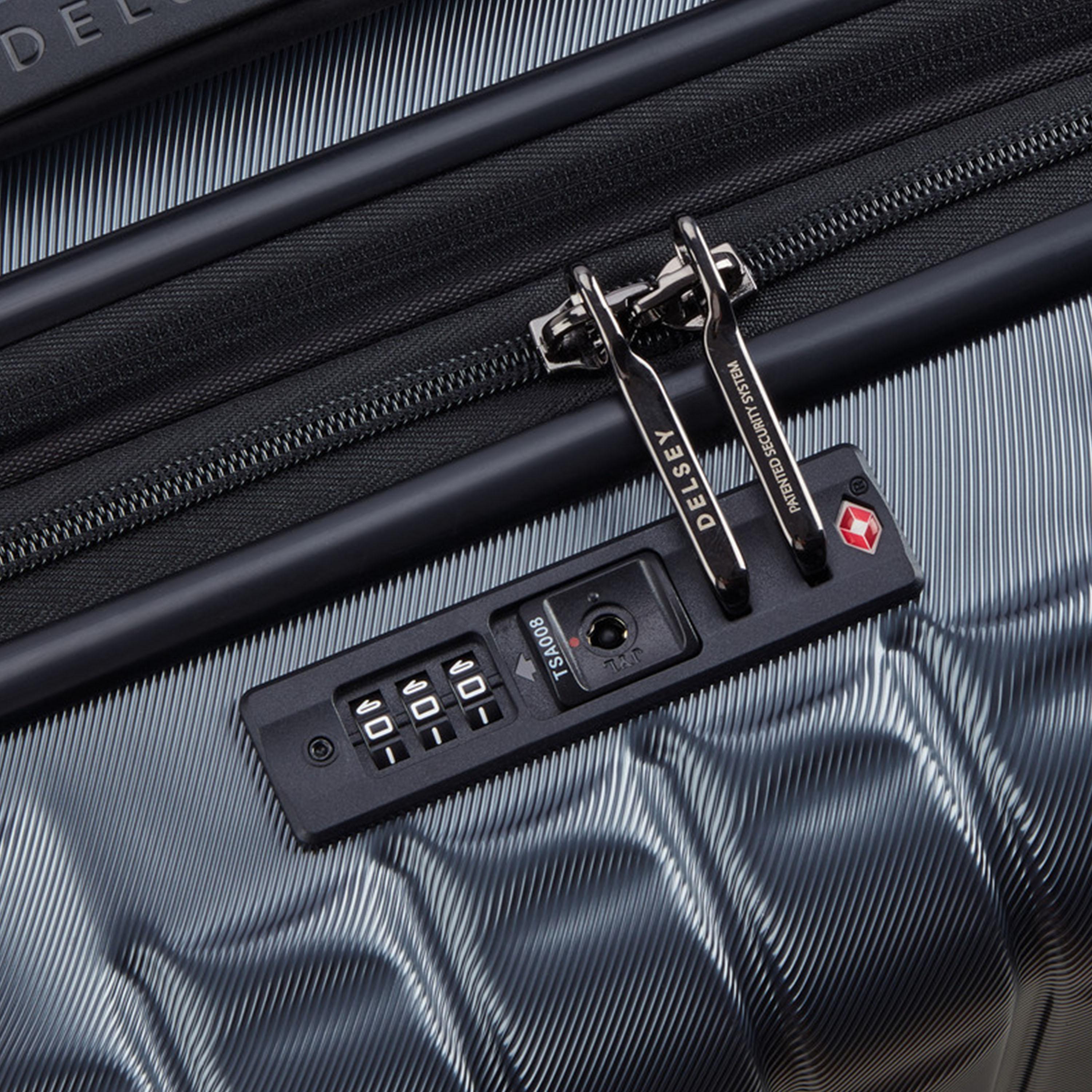 Delsey Longitude 55 CM Small Cabin Polycarbonate with ABS Hard Sided 4-Wheeler Spinner Trolley Bag with TSA Combination Lock-travel-luggagesandbags-luggage-image-7