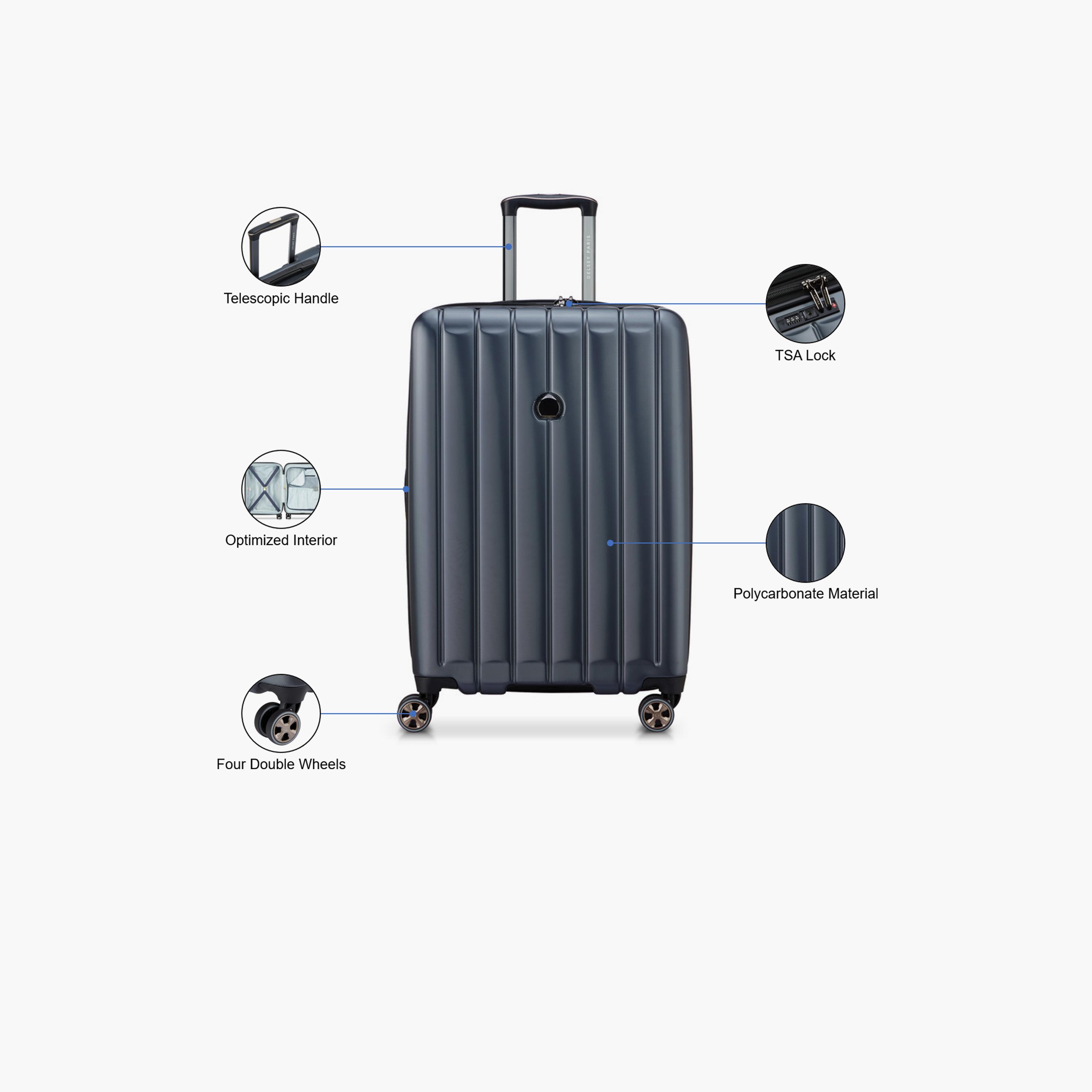 Delsey Longitude 69 CM Medium Check-in Polycarbonate with ABS Hard Sided 4-Wheeler Spinner Trolley Bag with TSA Combination Lock-travel-luggagesandbags-luggage-image-3