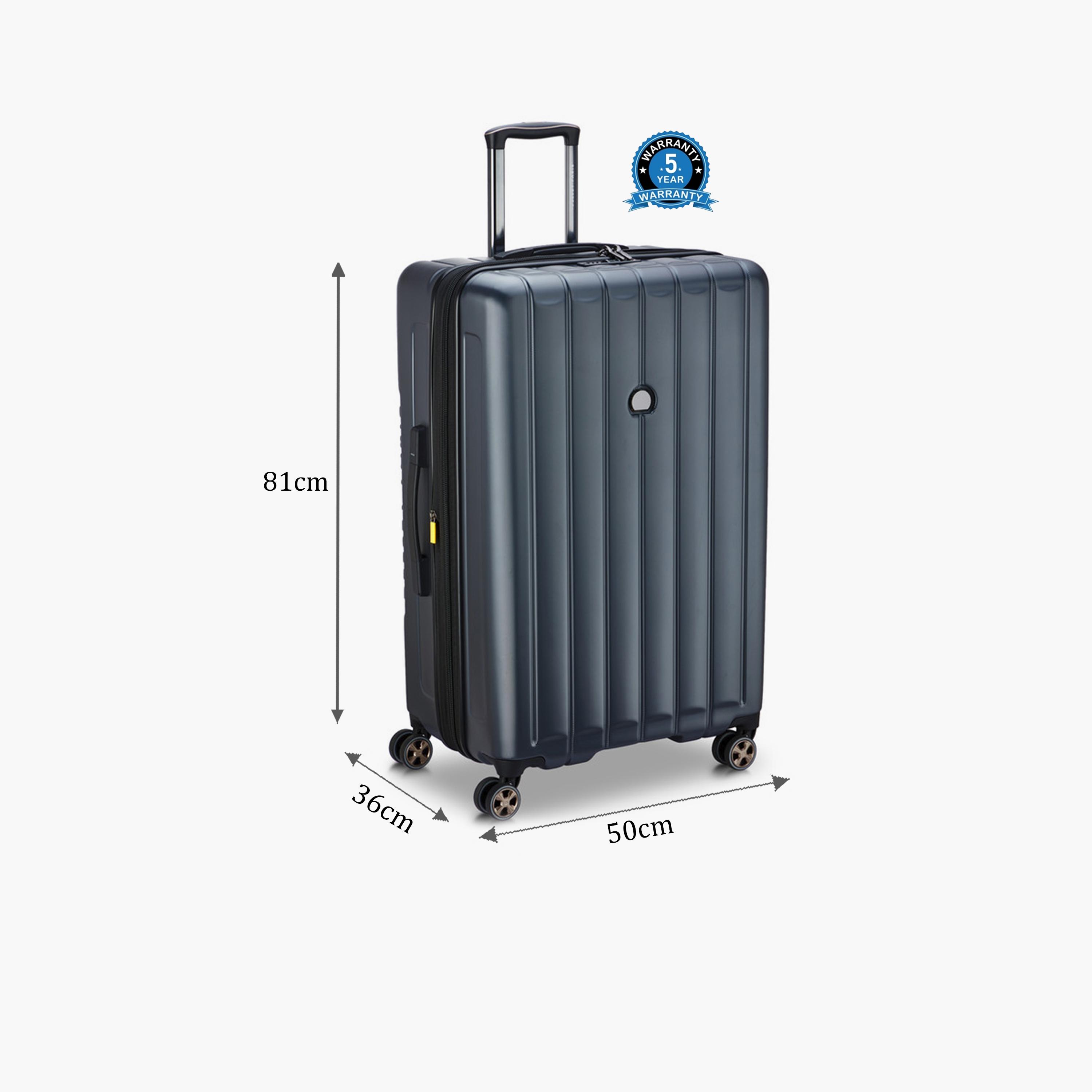 Delsey Longitude 81 CM Large Check-in Polycarbonate with ABS Hard Sided 4-Wheeler Spinner Trolley Bag with TSA Combination Lock-travel-luggagesandbags-luggage-image-2