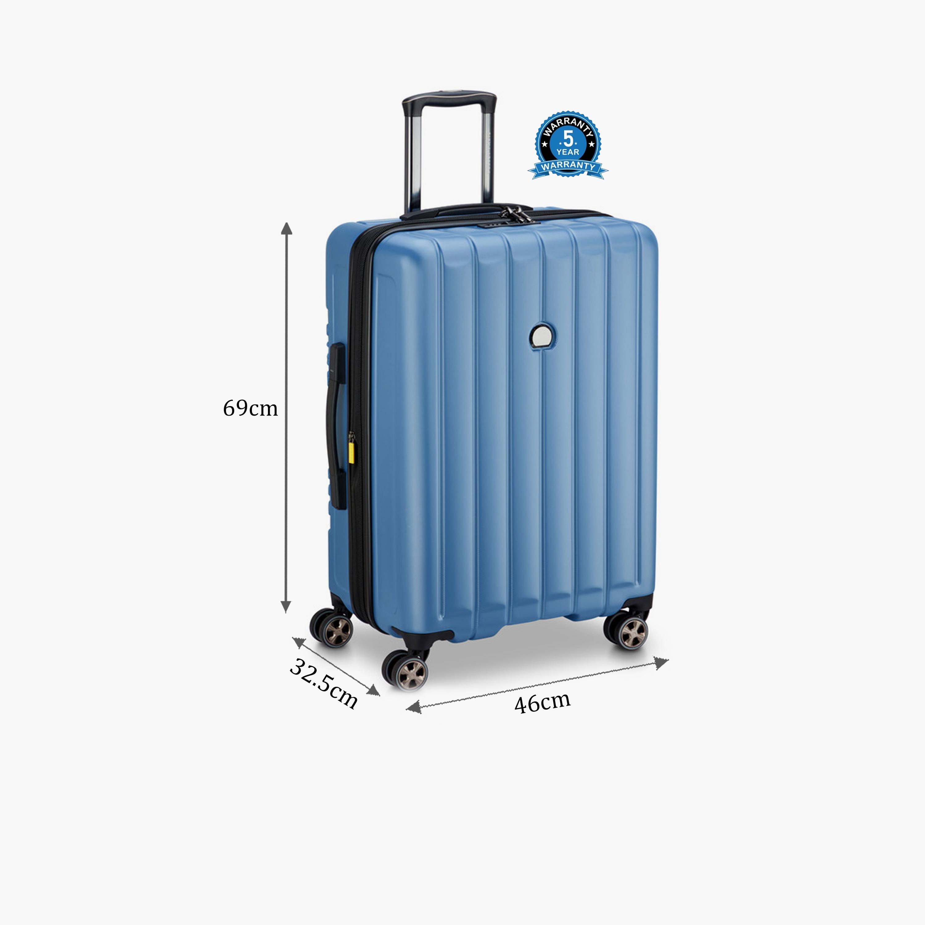 Delsey Longitude 69 CM Medium Check-in Polycarbonate with ABS Hard Sided 4-Wheeler Spinner Trolley Bag with TSA Combination Lock-travel-luggagesandbags-luggage-image-2
