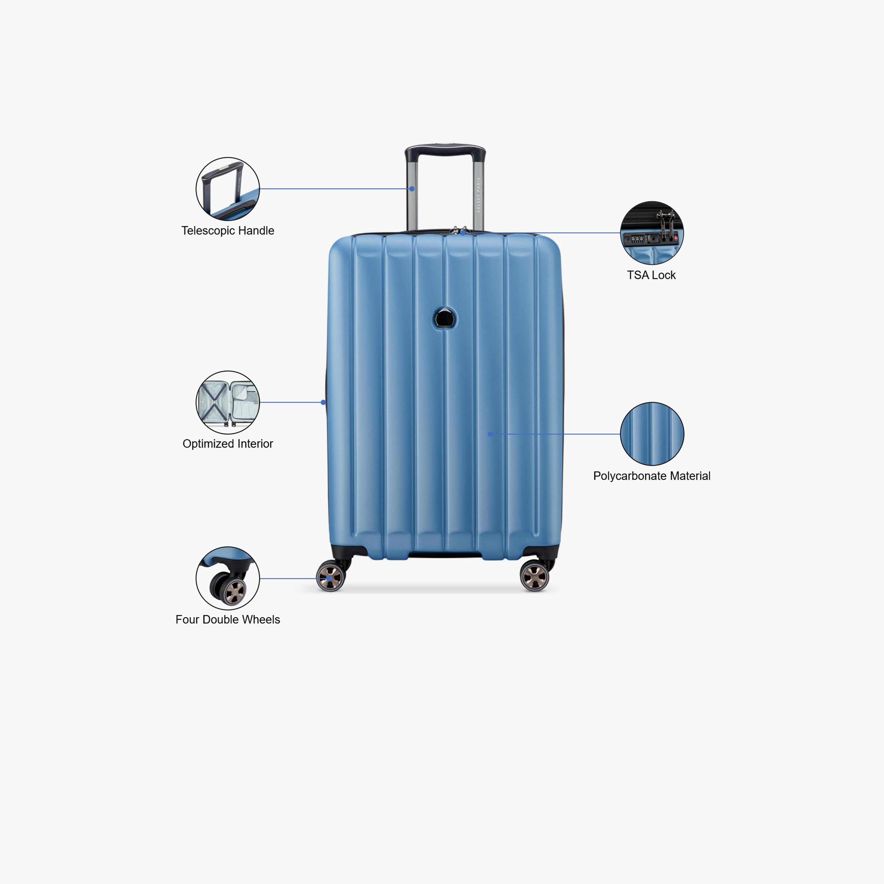 Delsey Longitude 69 CM Medium Check-in Polycarbonate with ABS Hard Sided 4-Wheeler Spinner Trolley Bag with TSA Combination Lock-travel-luggagesandbags-luggage-image-3