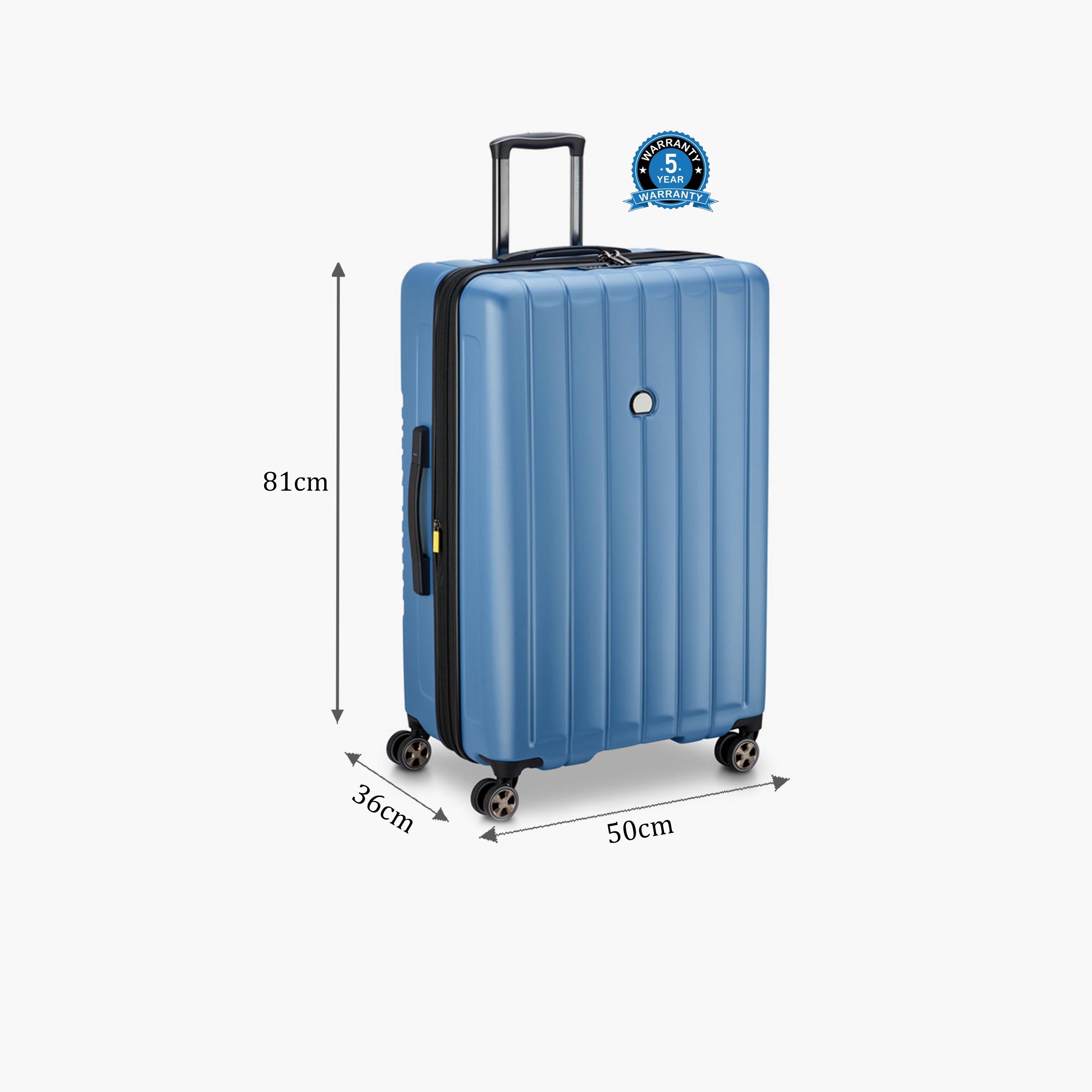 Delsey Longitude 81 CM Large Check-in Polycarbonate with ABS Hard Sided 4-Wheeler Spinner Trolley Bag with TSA Combination Lock-travel-luggagesandbags-luggage-image-2