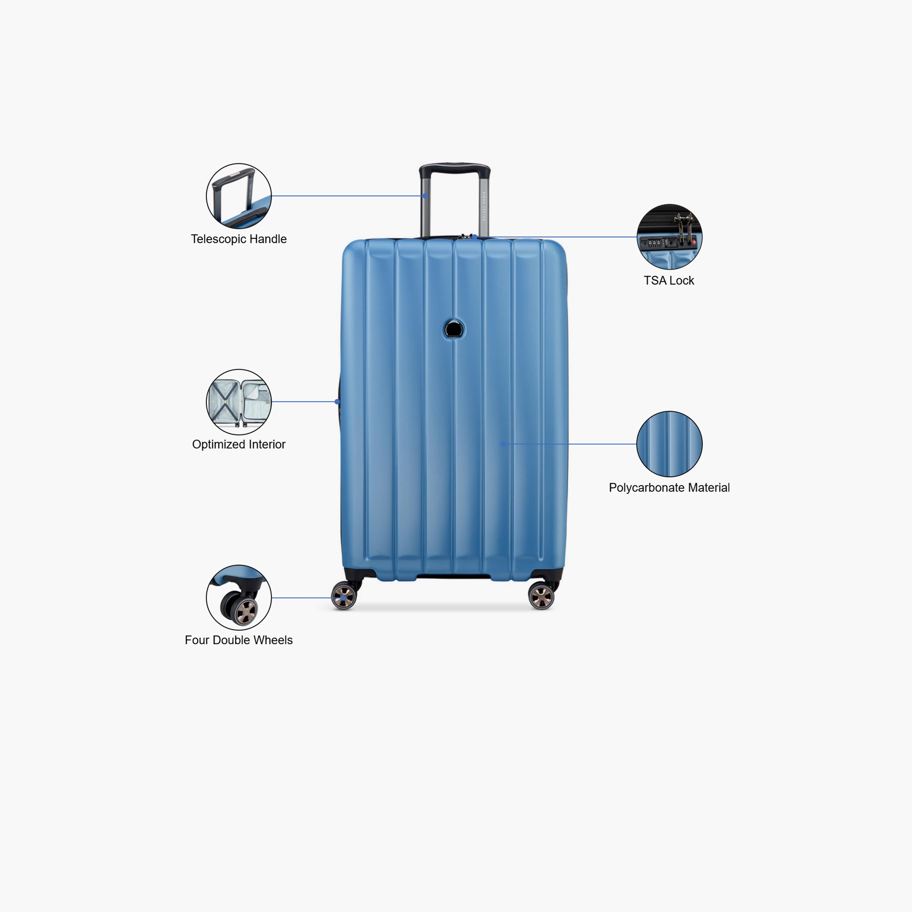 Delsey Longitude 81 CM Large Check-in Polycarbonate with ABS Hard Sided 4-Wheeler Spinner Trolley Bag with TSA Combination Lock-travel-luggagesandbags-luggage-image-3