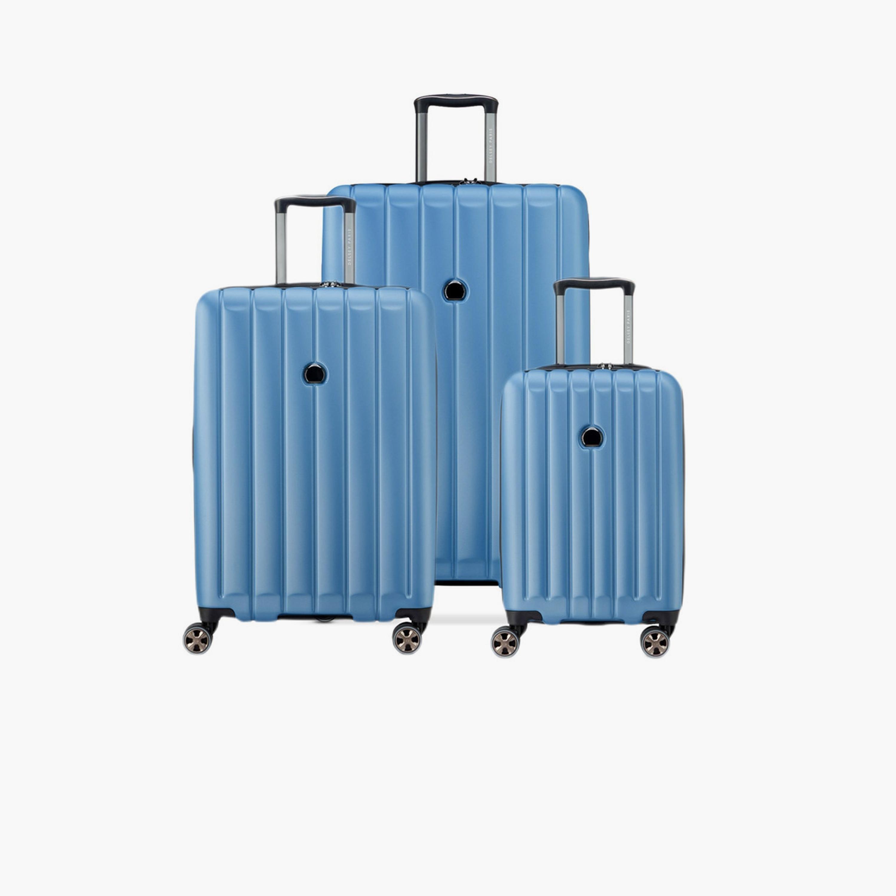 Delsey Longitude Set of 3 Polycarbonate with ABS Hard Sided 4-Wheeler Spinner Trolley Bag with TSA Combination Lock-travel-luggagesandbags-luggage-image-1