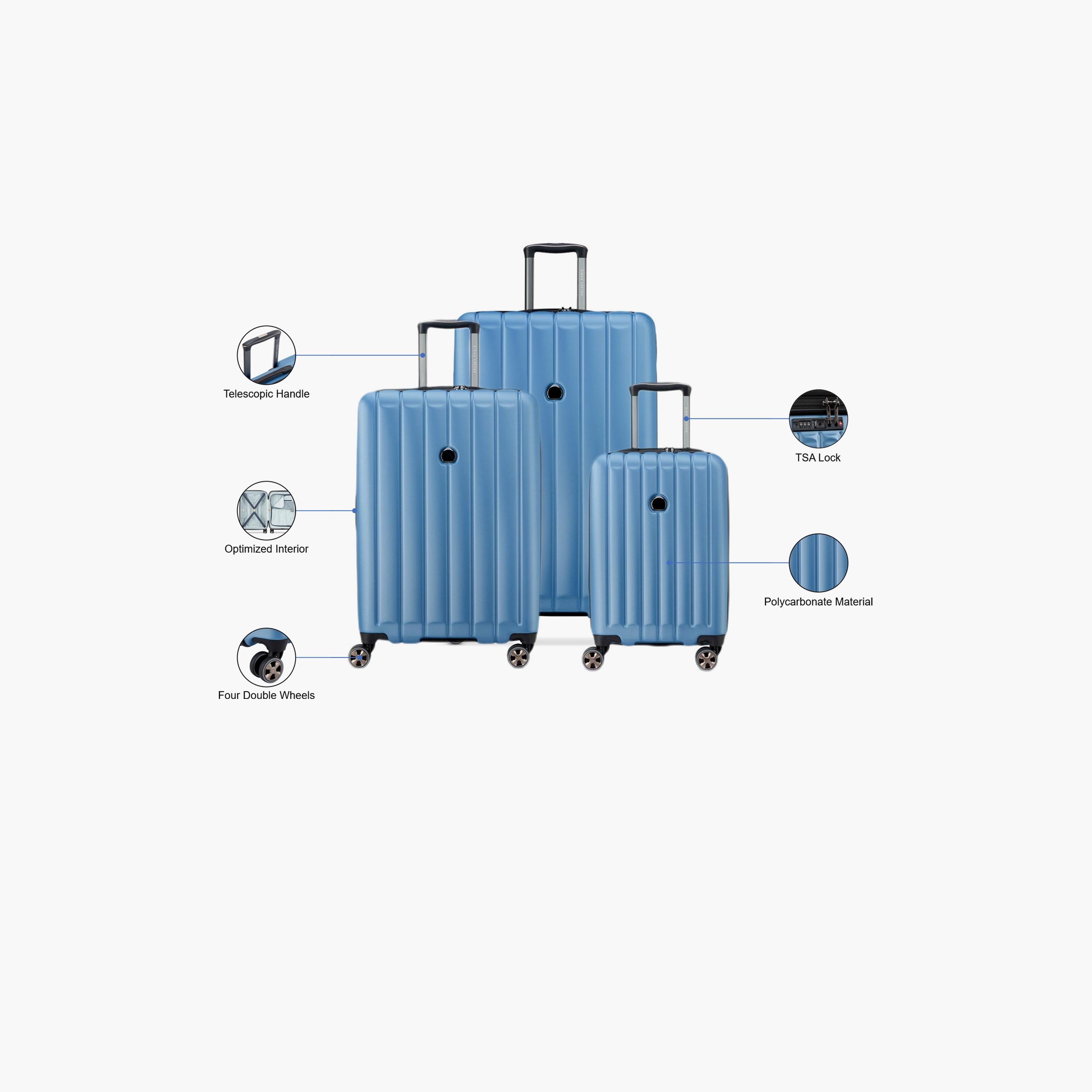 Delsey Longitude Set of 3 Polycarbonate with ABS Hard Sided 4-Wheeler Spinner Trolley Bag with TSA Combination Lock-travel-luggagesandbags-luggage-image-2