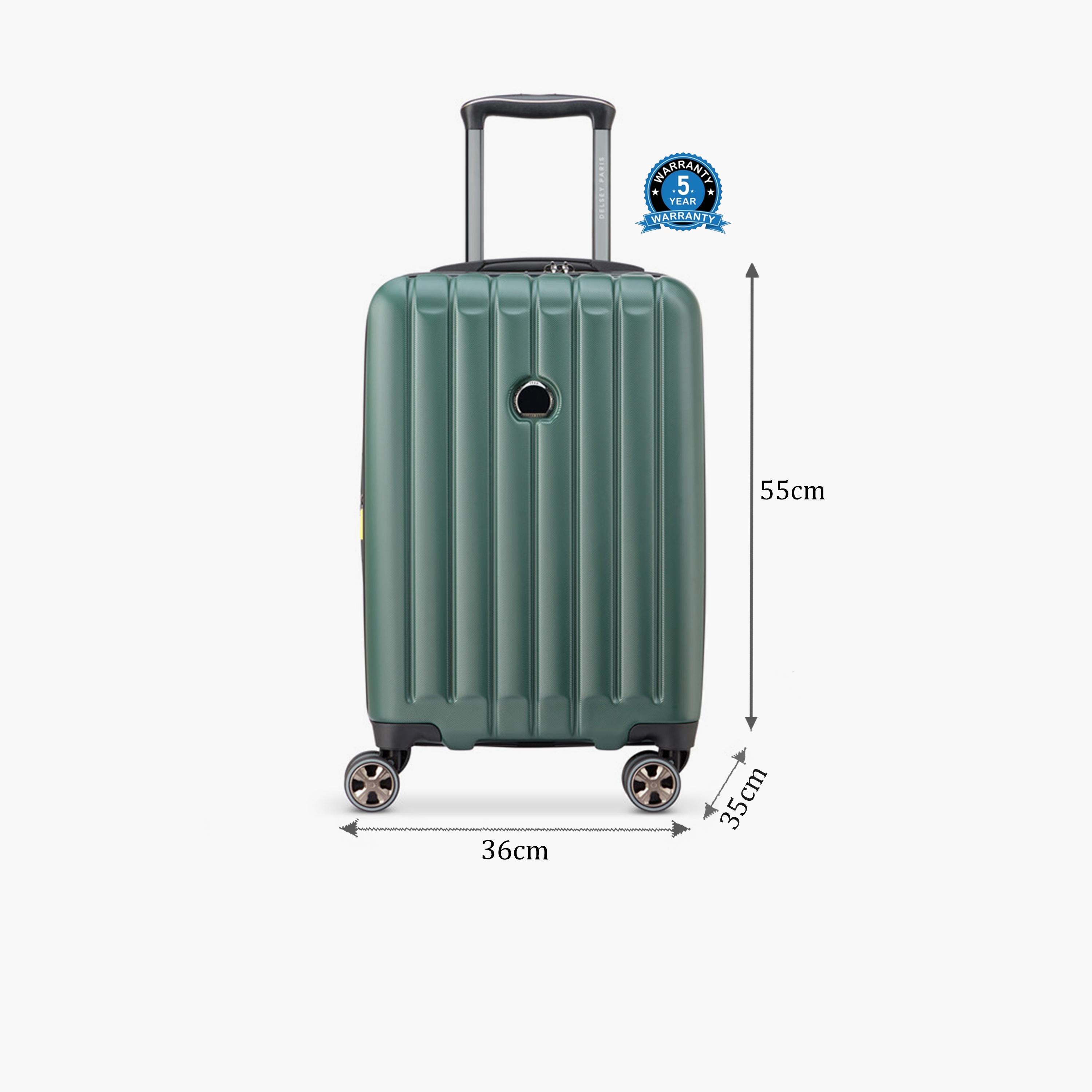 Delsey Longitude 55 CM Small Cabin Polycarbonate with ABS Hard Sided 4-Wheeler Spinner Trolley Bag with TSA Combination Lock-travel-luggagesandbags-luggage-image-2