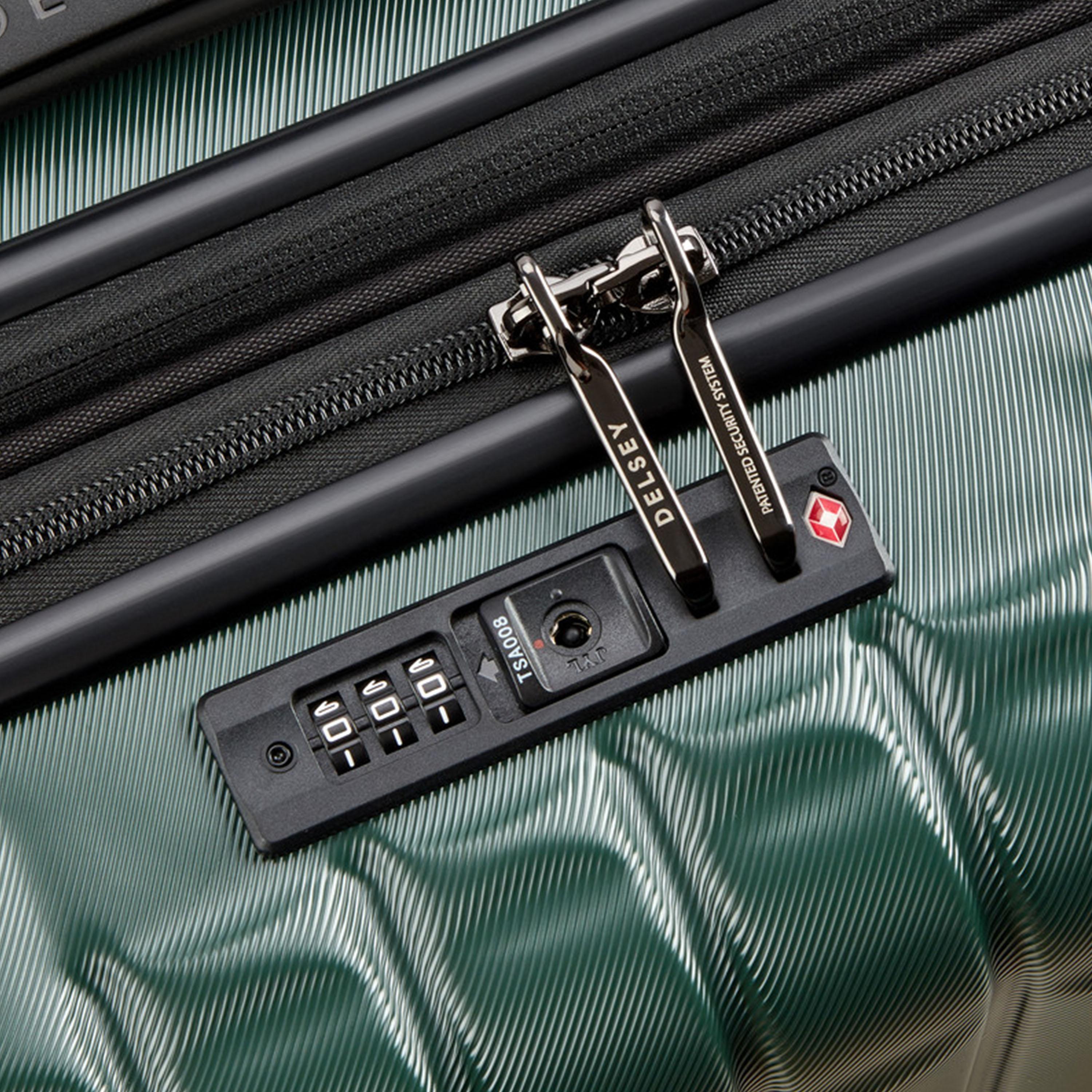 Delsey Longitude 55 CM Small Cabin Polycarbonate with ABS Hard Sided 4-Wheeler Spinner Trolley Bag with TSA Combination Lock-travel-luggagesandbags-luggage-image-7