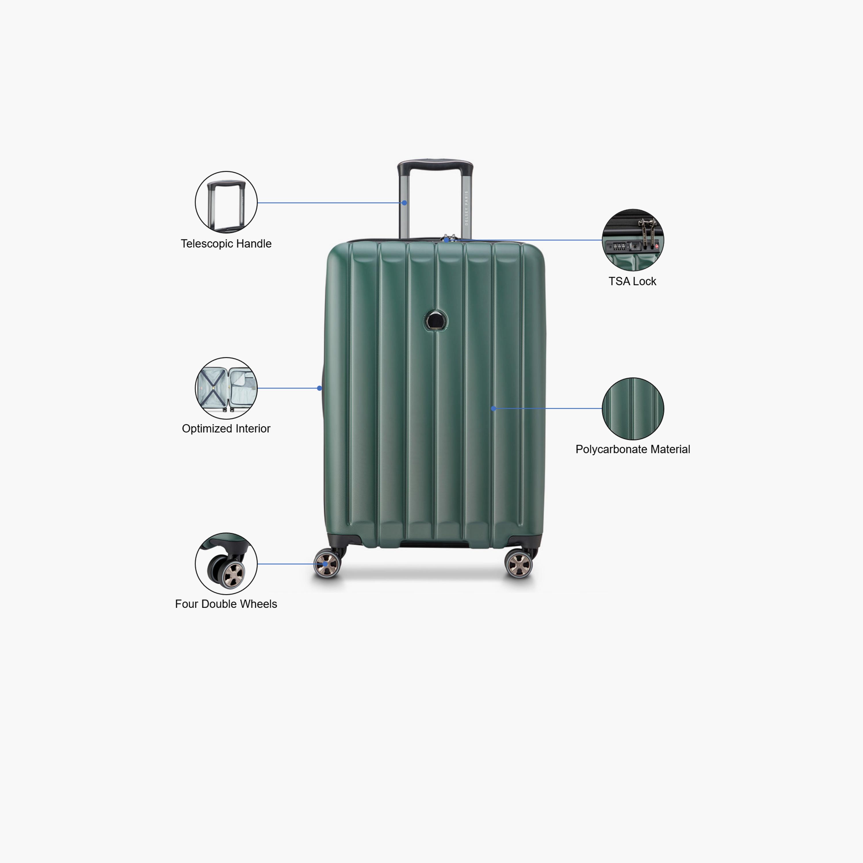 Delsey Longitude 69 CM Medium Check-in Polycarbonate with ABS Hard Sided 4-Wheeler Spinner Trolley Bag with TSA Combination Lock-travel-luggagesandbags-luggage-image-3